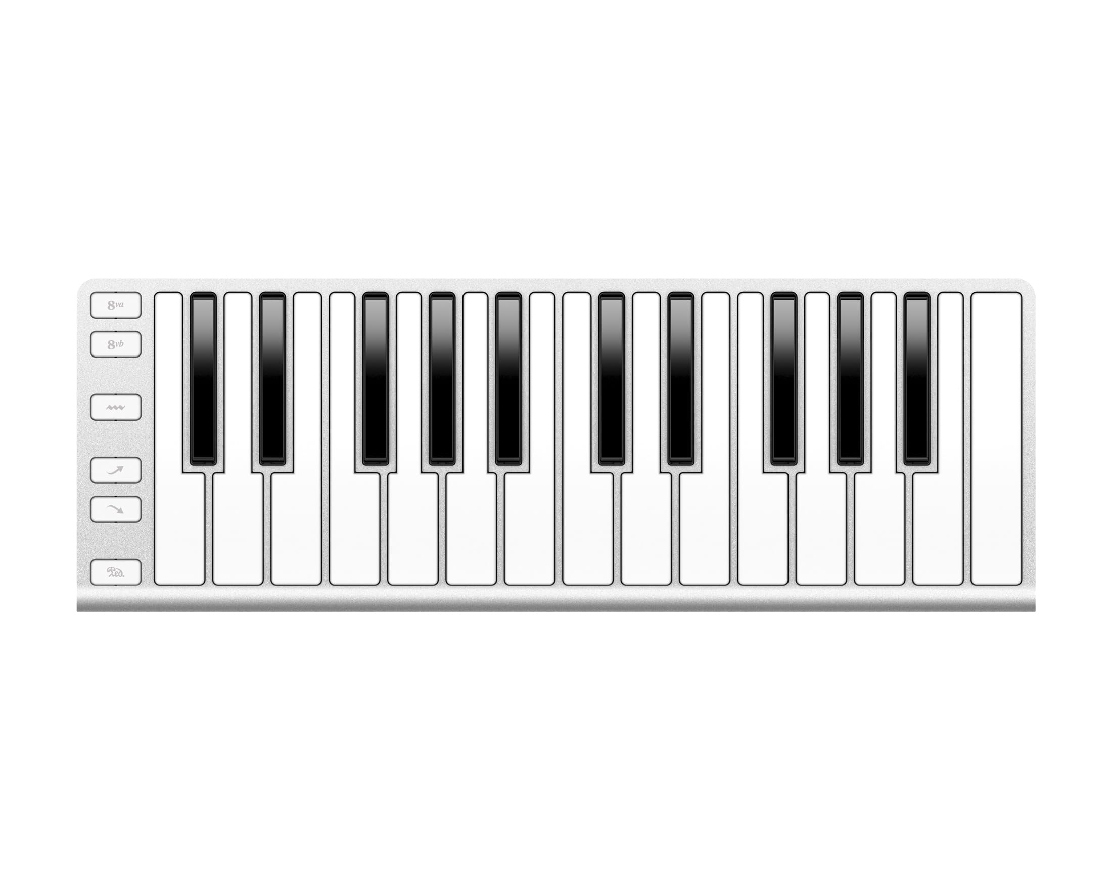 Xkey 25 USB MIDI Keyboard - Apple-Style Ultra-Thin Aluminum Frame, 25 Full-Size Velocity-Sensitive Keys, Polyphonic Aftertouch, 