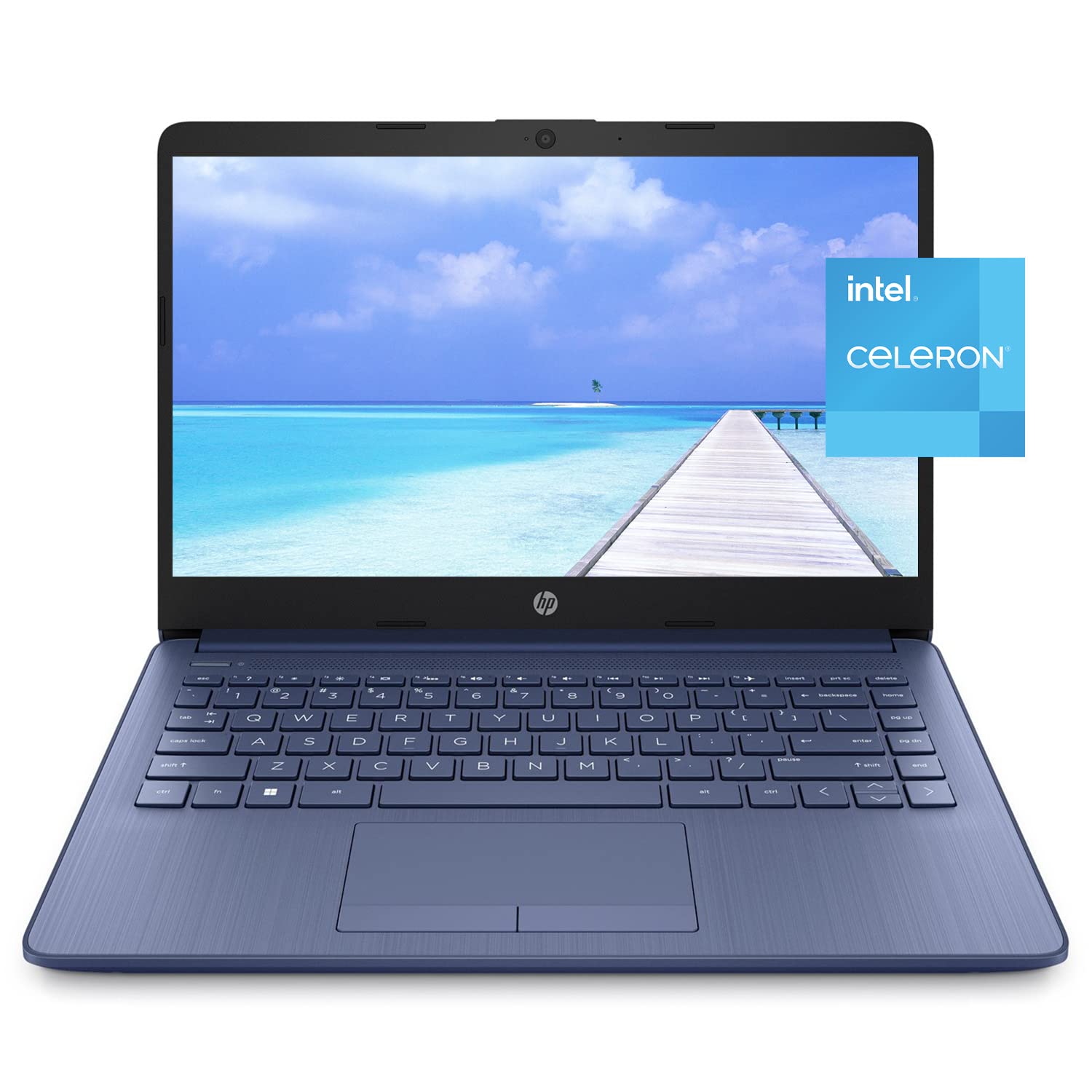 Hp 2022 Premium 14 Inch Hd Thin And Light Laptop, Intel Quad Core Processor, 4Gb Ram, 64Gb Storage, Long Battery Life, Webcam, B