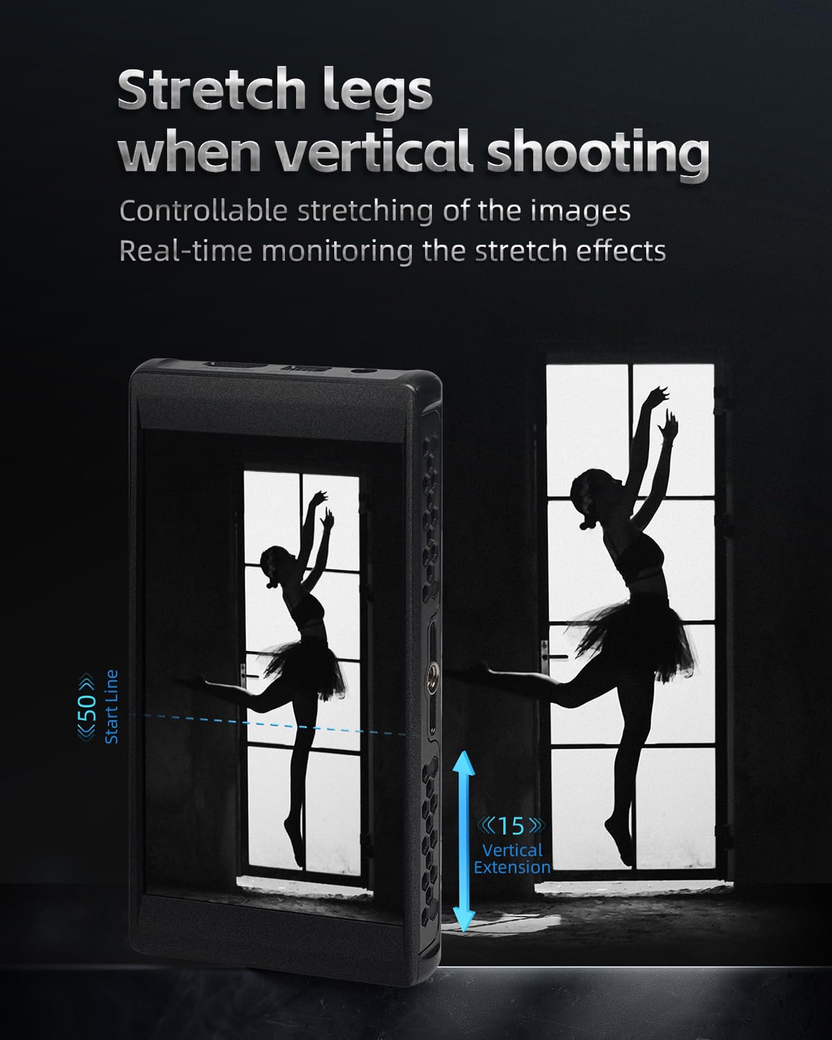 Portkeys Pt6 Camera Field Monitor 5.2'' 600Nit Touchscreen Camera Monitor Vertical Shooting Stretch 3D Lut Output Wide Color Gam