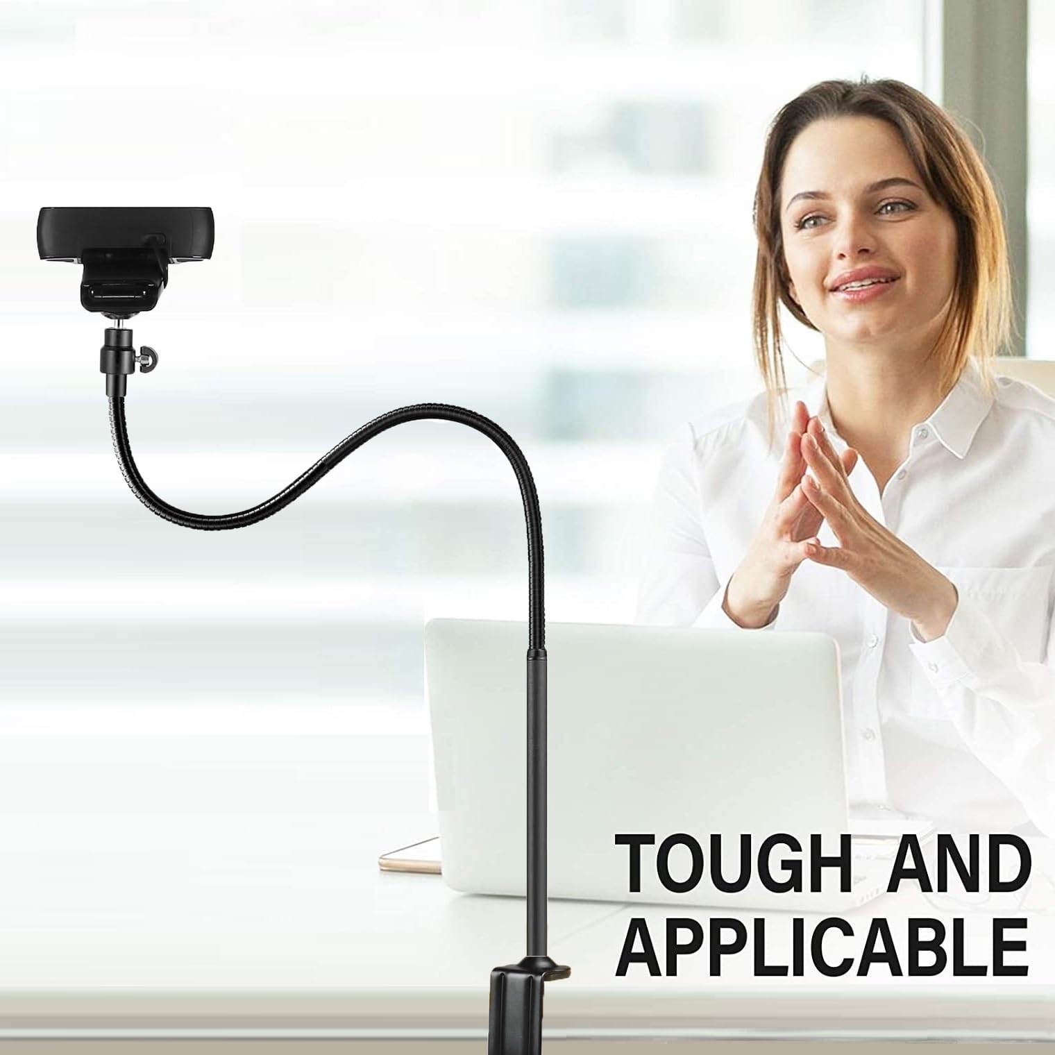 Webcam Ring Light With Clamp Stand, 24 Inch Webcam Arm Mount Holder With 10 Inch Selfie Light And Headphone Hook Compatible With Logitech C920 C922 C930 Streamcam C615 C925E Brio 4K Webcams