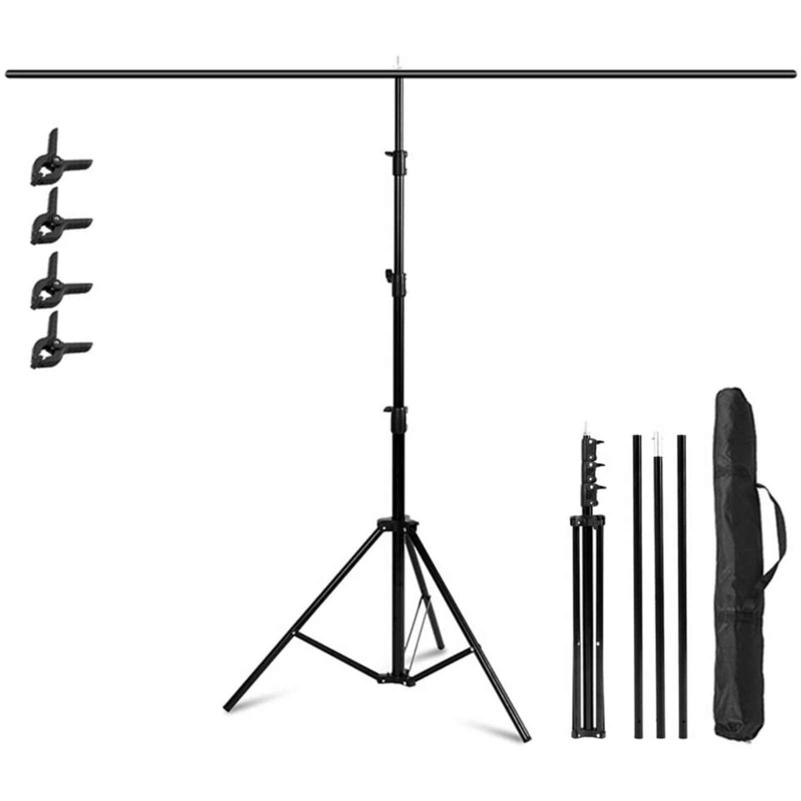 Meking T Shape Photo Backdrop Stand, 8.56 X 6.56Ft Pvc Background Photography Support Stand System Kit With Carrying Bag & 4 Spr