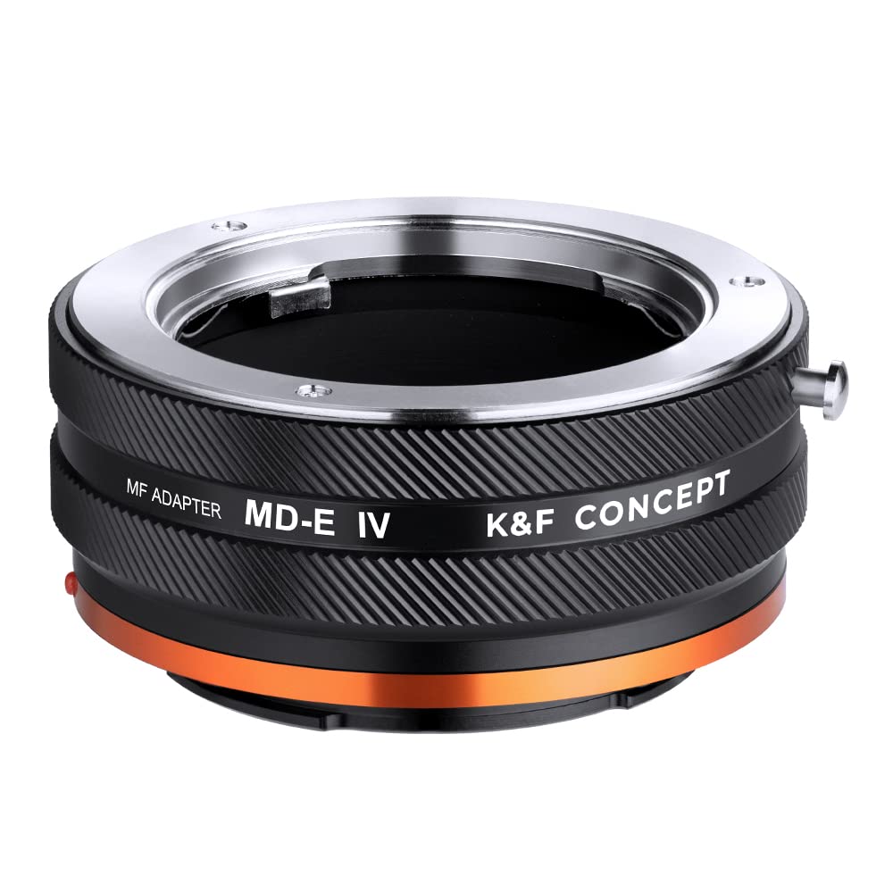 K&F Concept Lens Mount Adapter Md Nex Iv Manual Focus Compatible With Minolta Rokkor (Sr/Md/Mc) Lens And Sony E Mount Camera Body