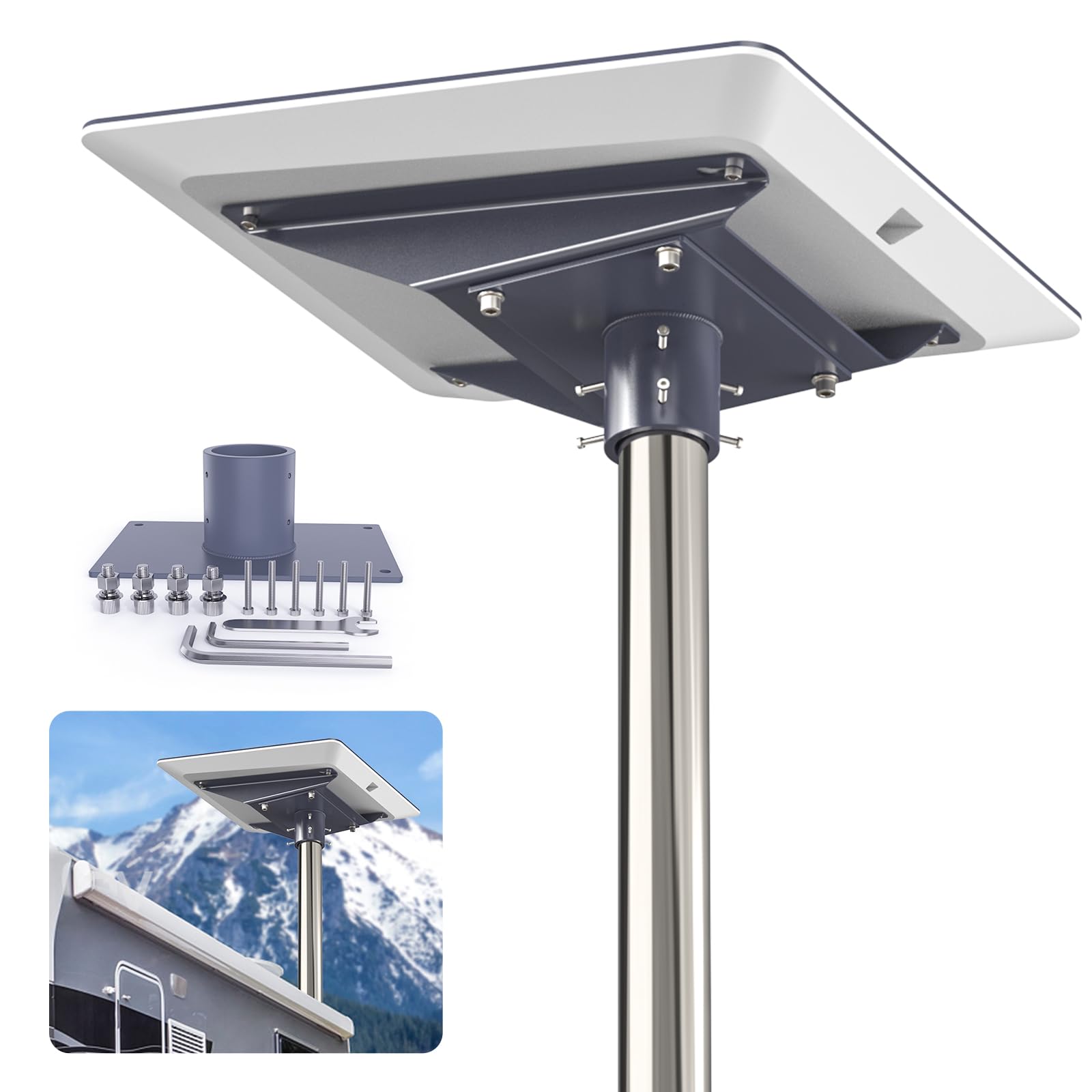 Xlttywl Starlink Gen 3 Mount, Starlink Flat High Performance Pipe Adapter  Premium Starlink Mounting Kit For Starlink Internet K