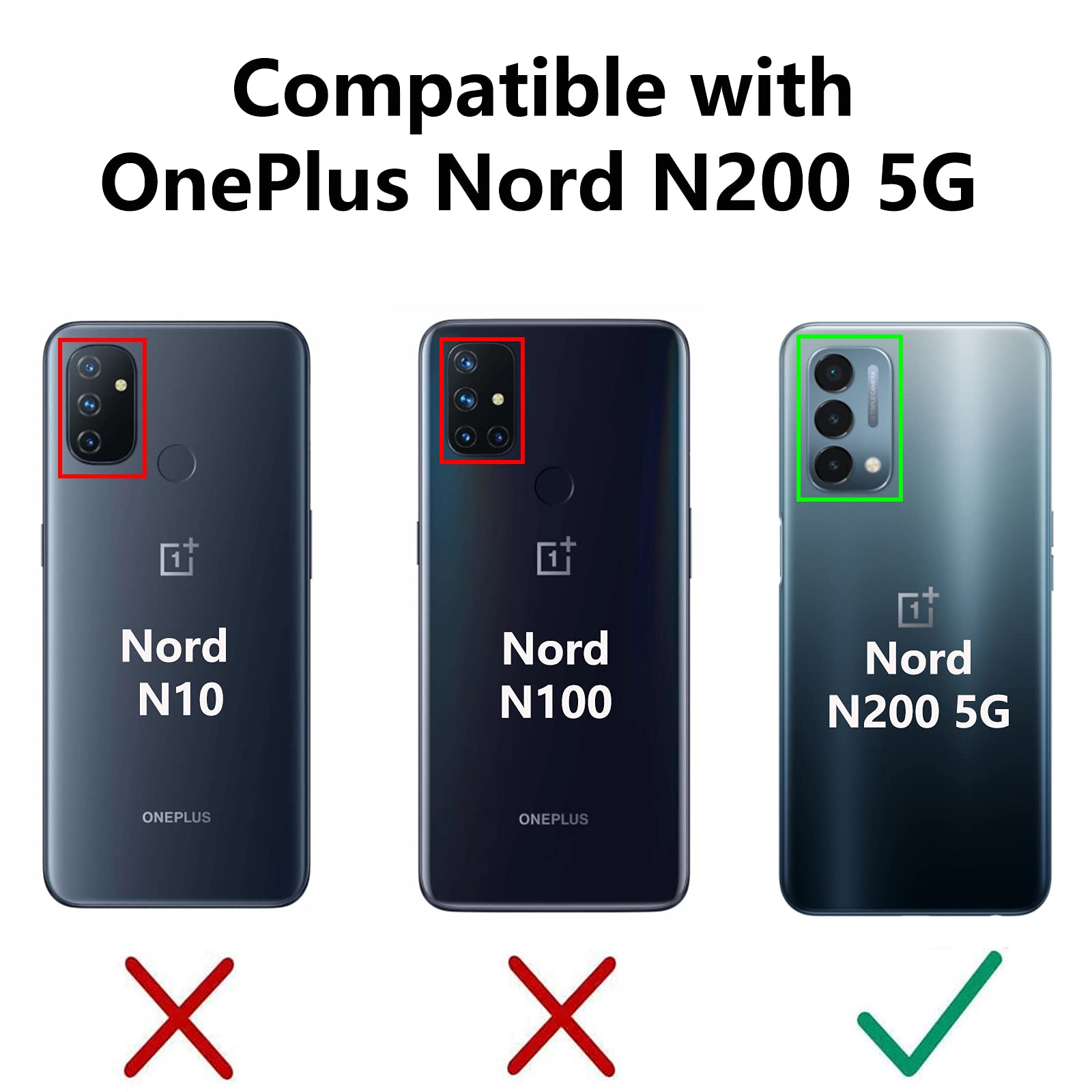 Sktgslamy For Oneplus Nord N200 5G Case,With Screen Protector,[Military Grade] 16Ft. Drop Tested Cover With Magnetic Kickstand C