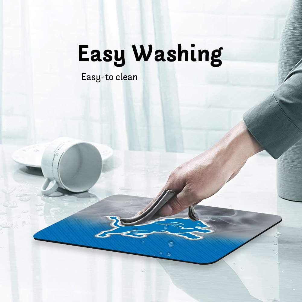 Zyjtek Gaming Mouse Pad For Football Sports Fans, Non Slip Rubber Base Blue Design Square Mousepad For Computers Laptop Desk Mat