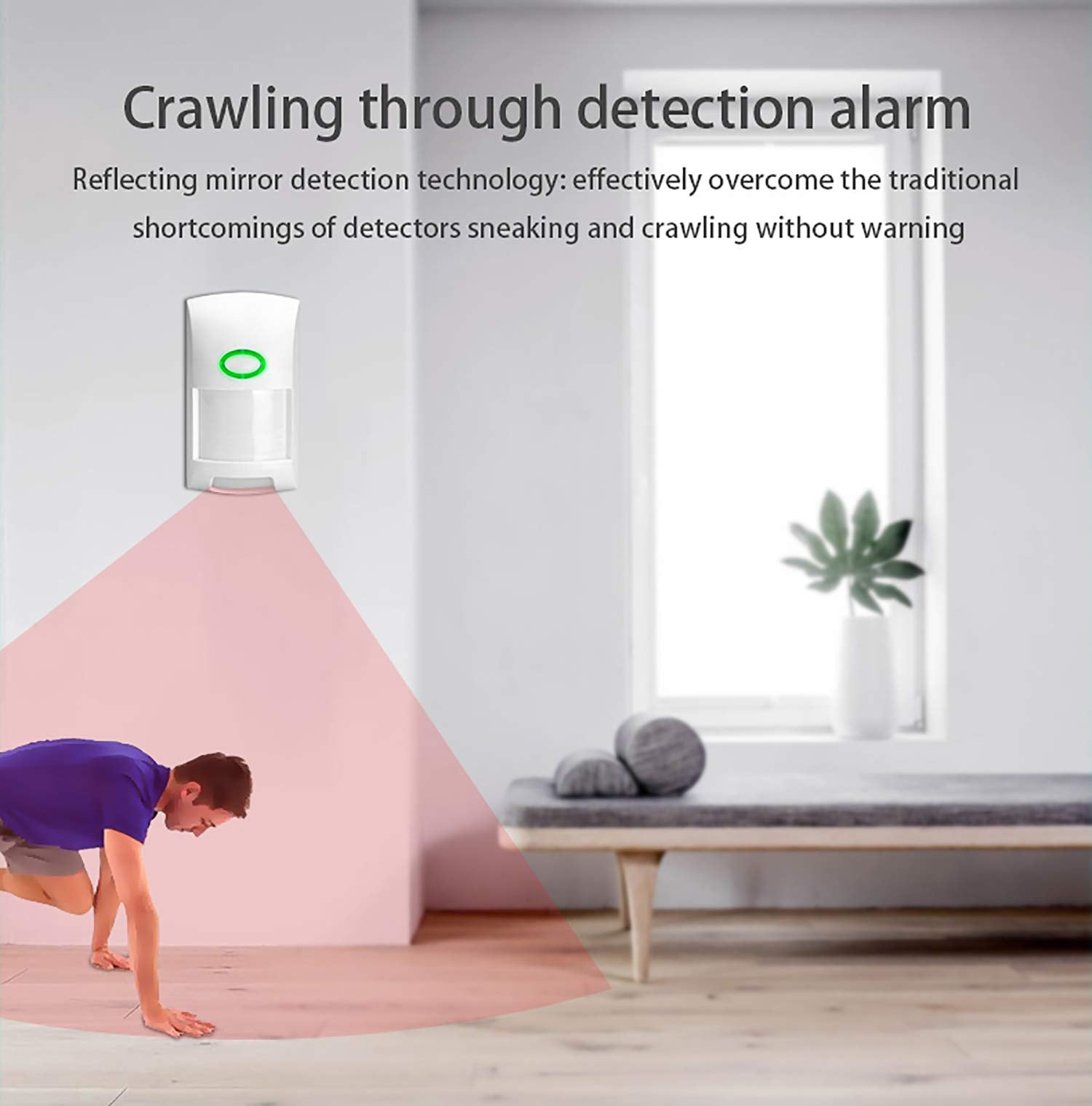 Wireless Smart Motion Sensor: Pir Motion Detector Alert, Wifi Infrared Home Security Alarm System, Tuya App Control, No Hub Requ