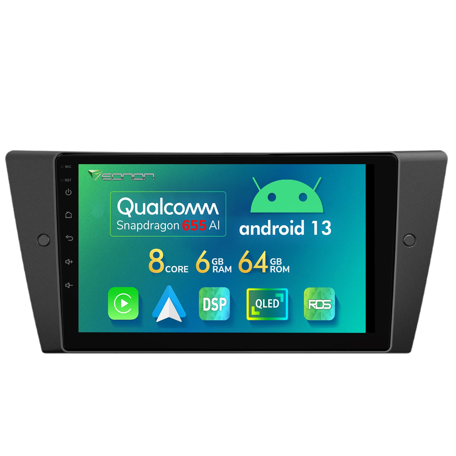 Eonon Android 13 Wireless Carplay & Android Auto Car Stereo Compatible With Bmw 3 Series E90 E91 E92 E93 (2005 2012), Octa Core 