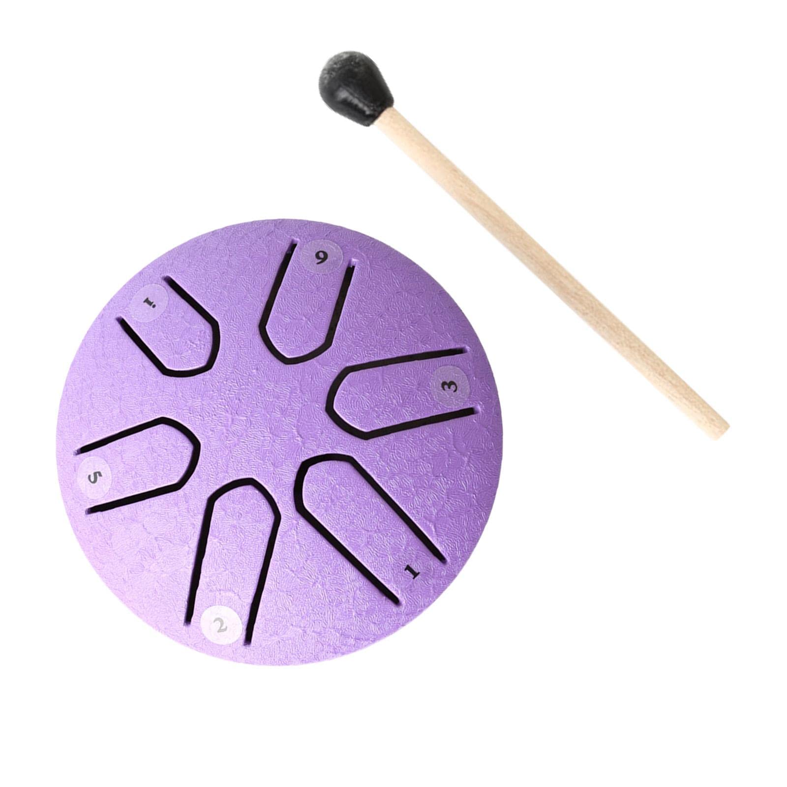 Secret Desire Steel Tongue Drum Ethereal Drum 3 Inch 6 Tone Hand Pan For Concert Violet