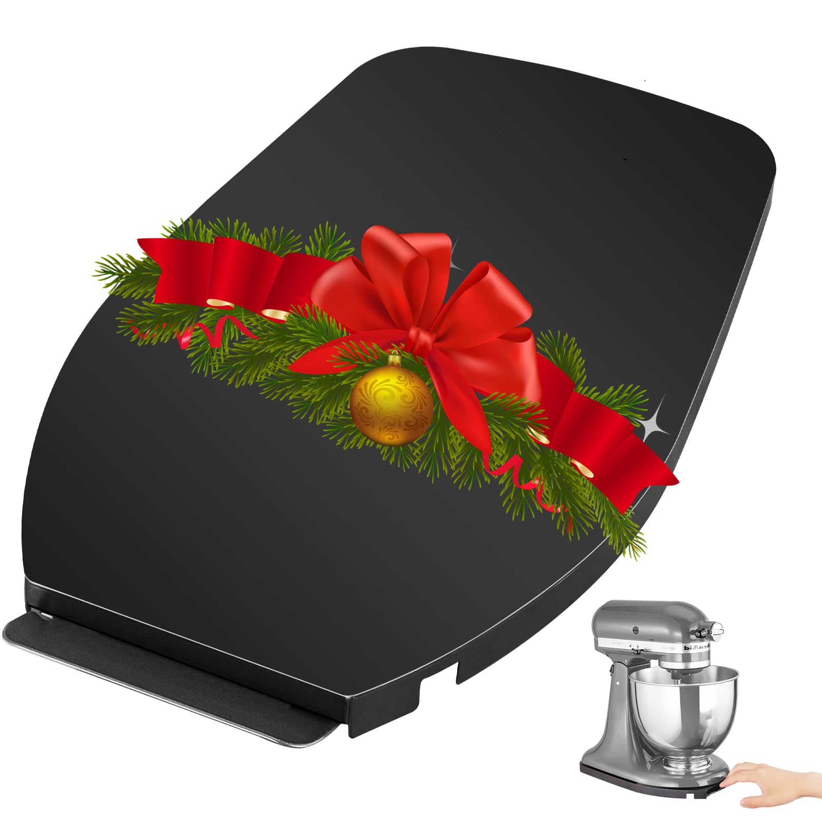 Upgrade Mixer Slider For Kitchenaid Stand Mixer 4.5 5 Qt, Kitchen Appliance Sliding Tray Mixer Mover Mixer Mat With Smooth Rolli