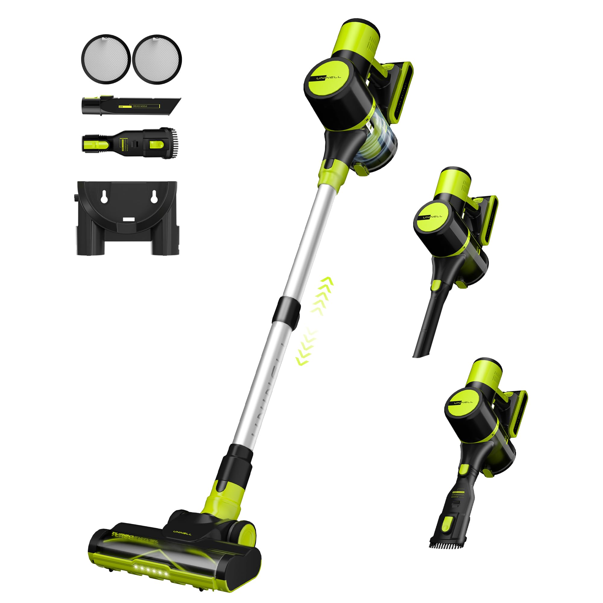 UNINELL HOME Cordless Vacuum Cleaner, 45Kpa 55 Mins Vacuum Cleaners for Home, Vacuum Cleaner Self-Standing, Anti-Tangle Stick Va