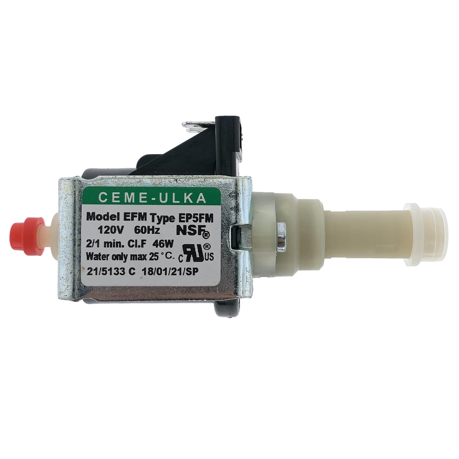 Ulka Model Efm Type Ep5Fm Vibratory Pump 120V 60Hz 46W For Breville Espresso Machine