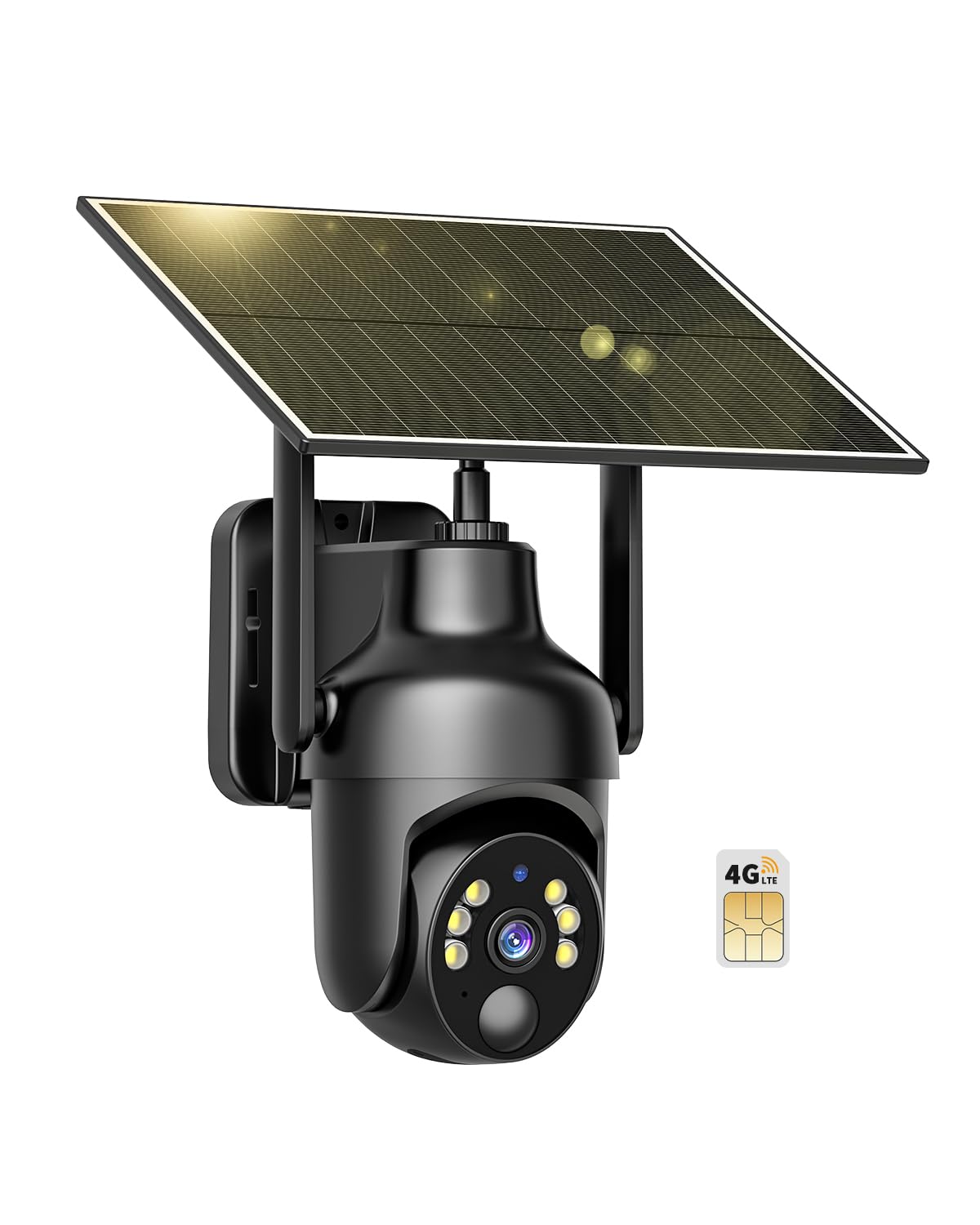 Oculview 4G Lte Cellular Security Camera With Built In Sim Card, Unlimited Data Plan, 2K Live Video, Solar No Wifi Security Cam