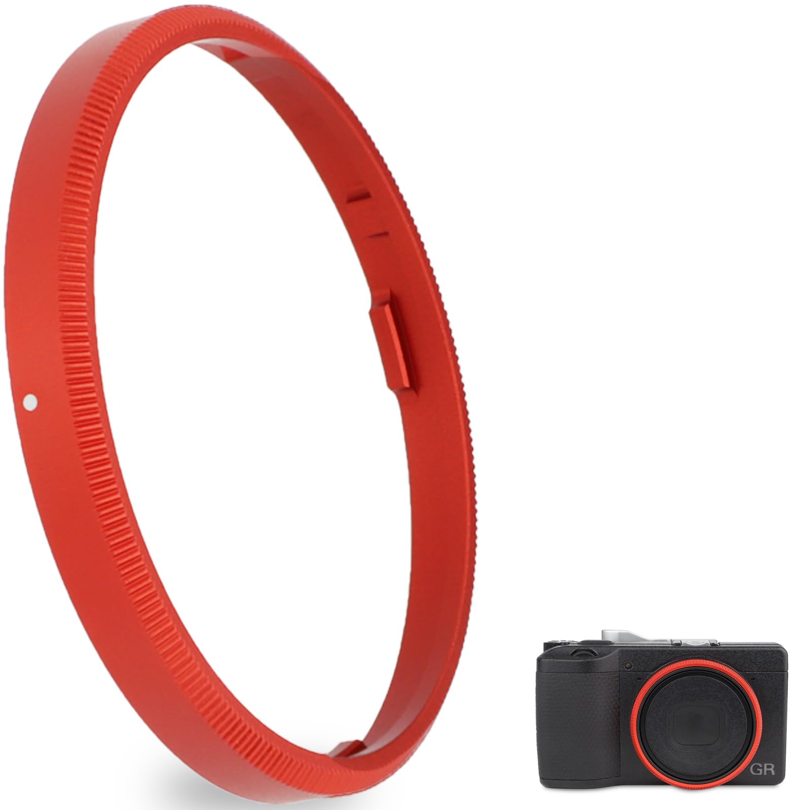 Haoge Rrc Gr3Xr Red Metal Decorate Ring Cap For Ricoh Gr3X/Griiix Camera Replaces Gn 2