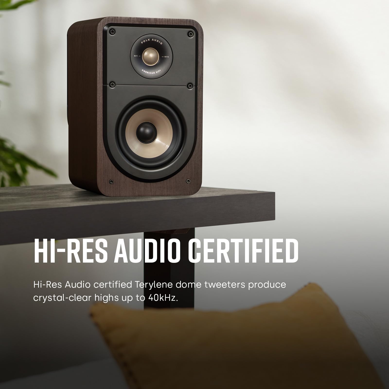 Polk Signature Elite Es15 Bookshelf Speaker   Hi Res Audio Certified, Dolby Atmos & Dts:X Compatible, 1'' Tweeter & 5.25'' Woofe