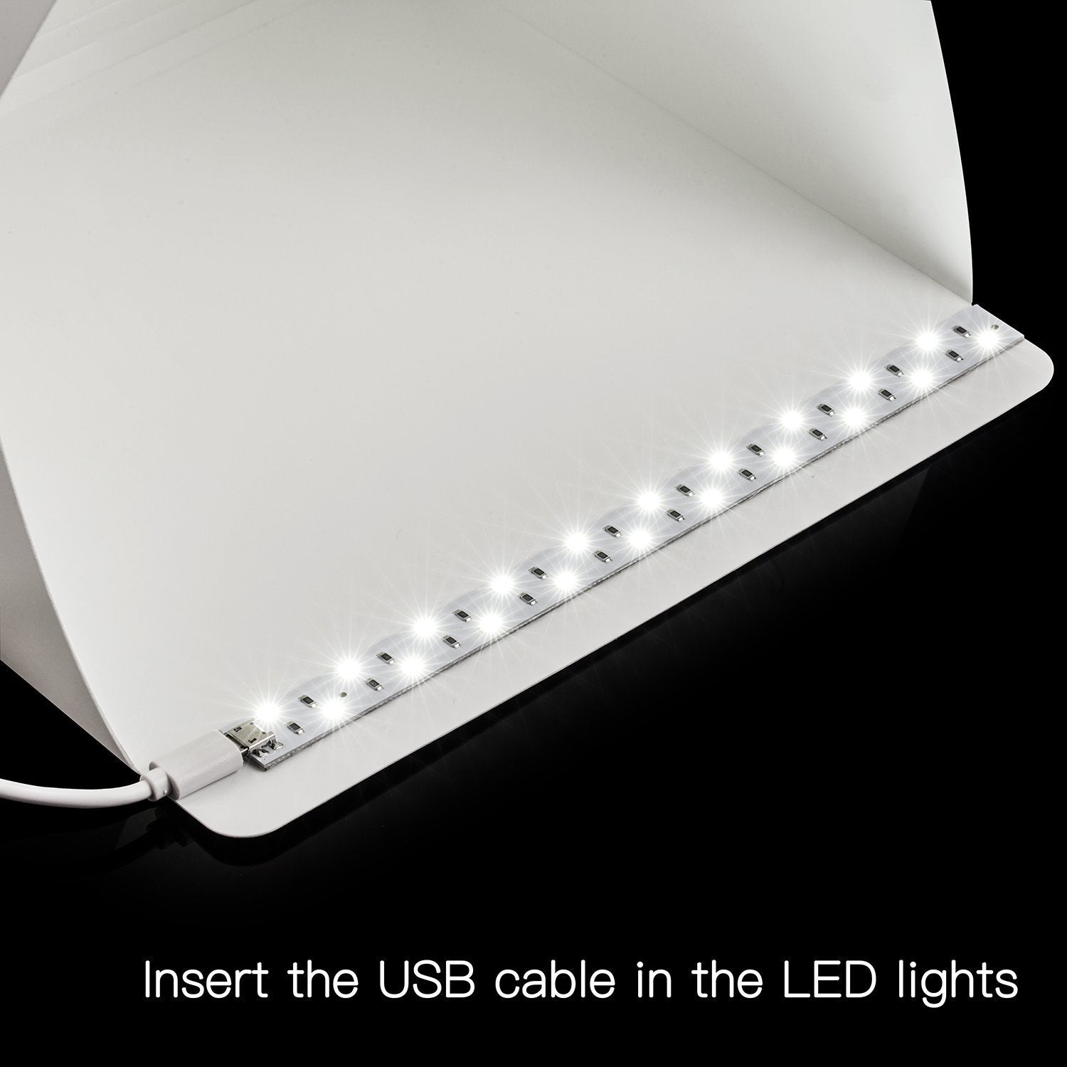 Depthlan Folding Photo Studio Kit Box With Led Light For Photographing Shooting Tent For Small Size Itens