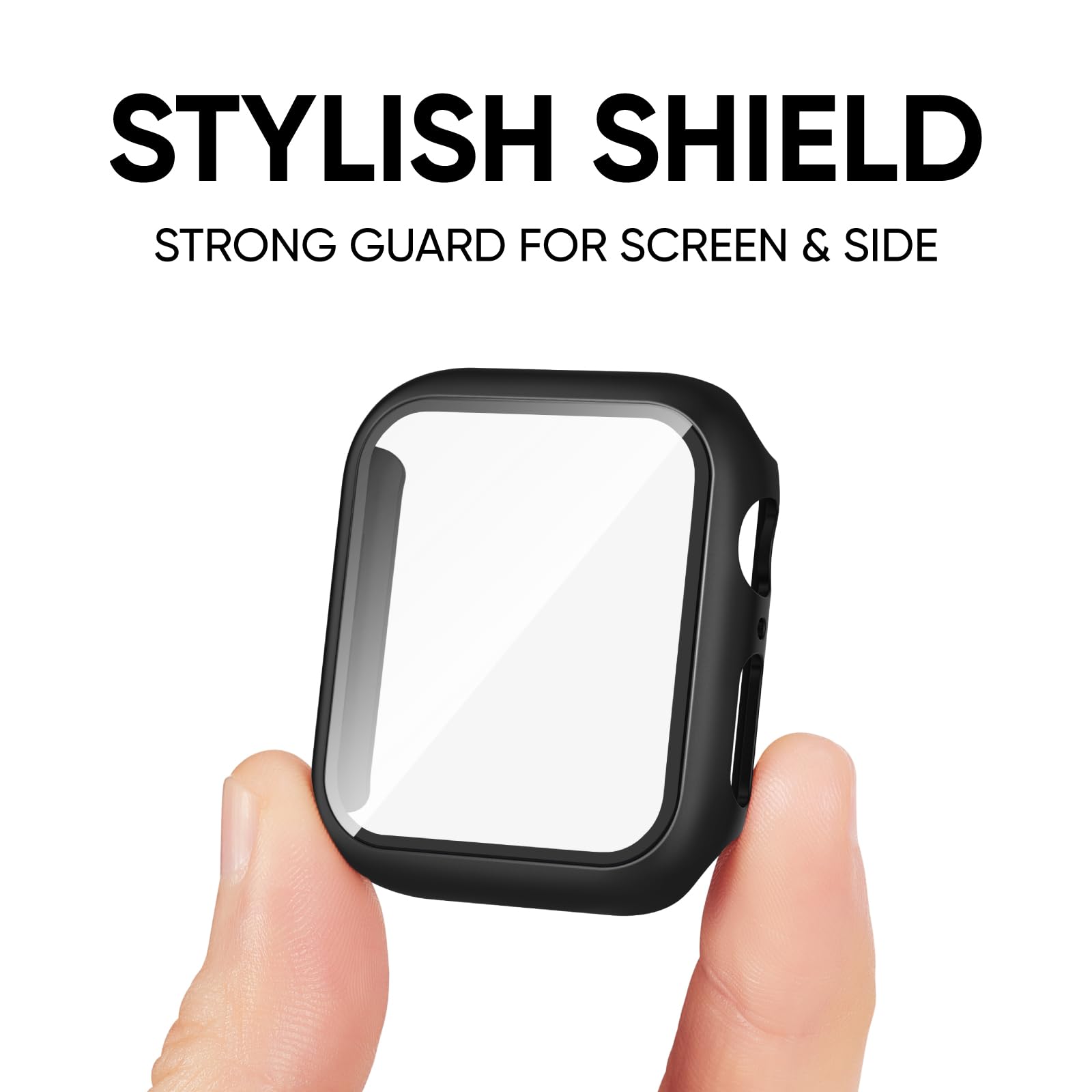 Adorique 3 In 1 For Apple Watch Band 40Mm 41Mm With Case & Screen Protector, Silicone Sport Band And Protective Cover With 9H Te