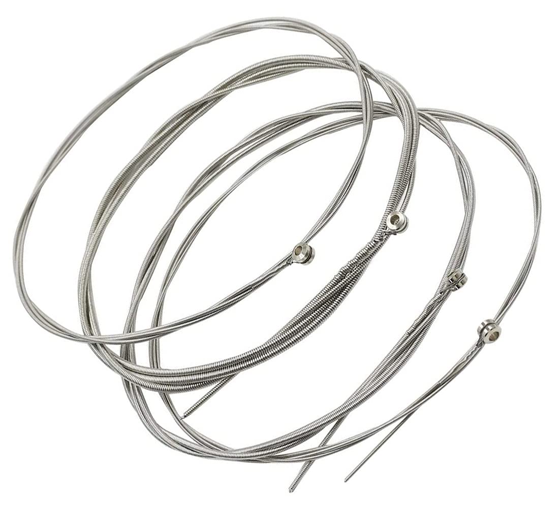 Jiayouy Strings Stainless Steel 4 String Bass Strings With Small Ball Ends 4 Strings/Set String Gauges: 046-100