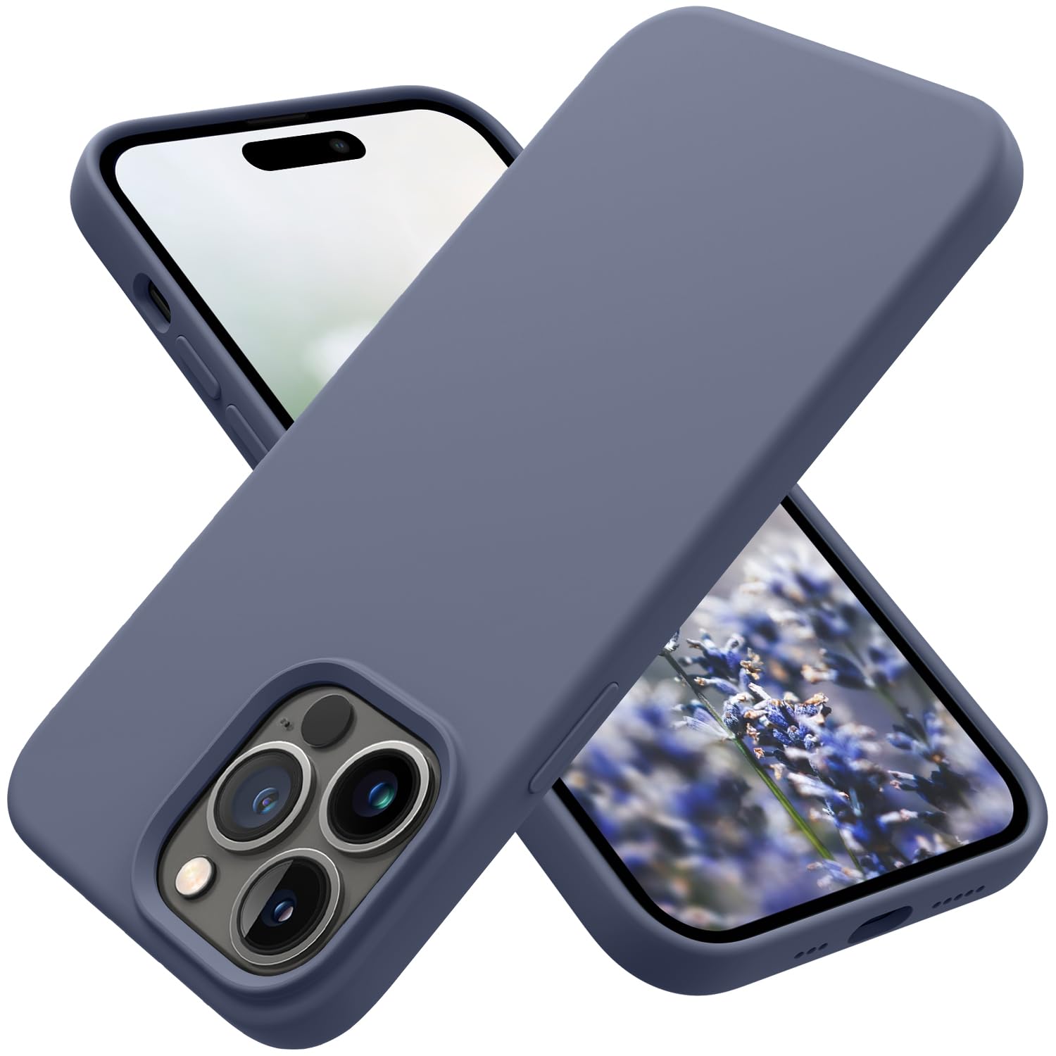 Otofly Designed For Iphone 14 Pro Case, Silicone Shockproof Slim Thin Phone Case For Iphone 14 Pro 6.1 Inch (Lavender)