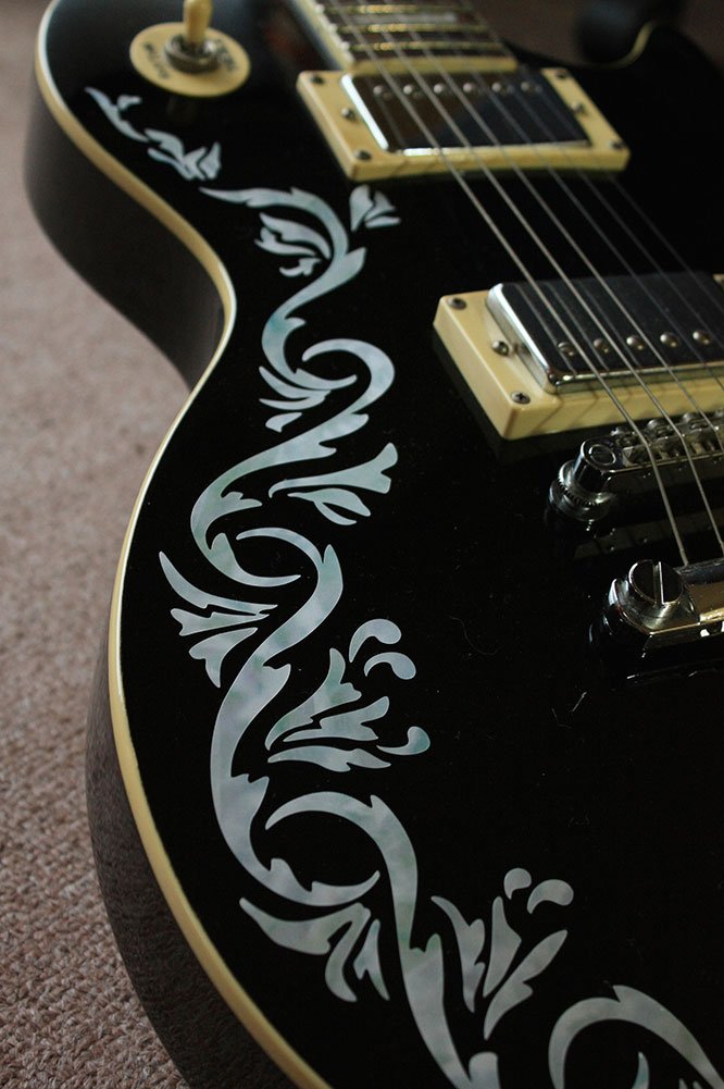 Jockomo Cowboy Fancy Vine Wt Guitar Bass Inlay Sticker