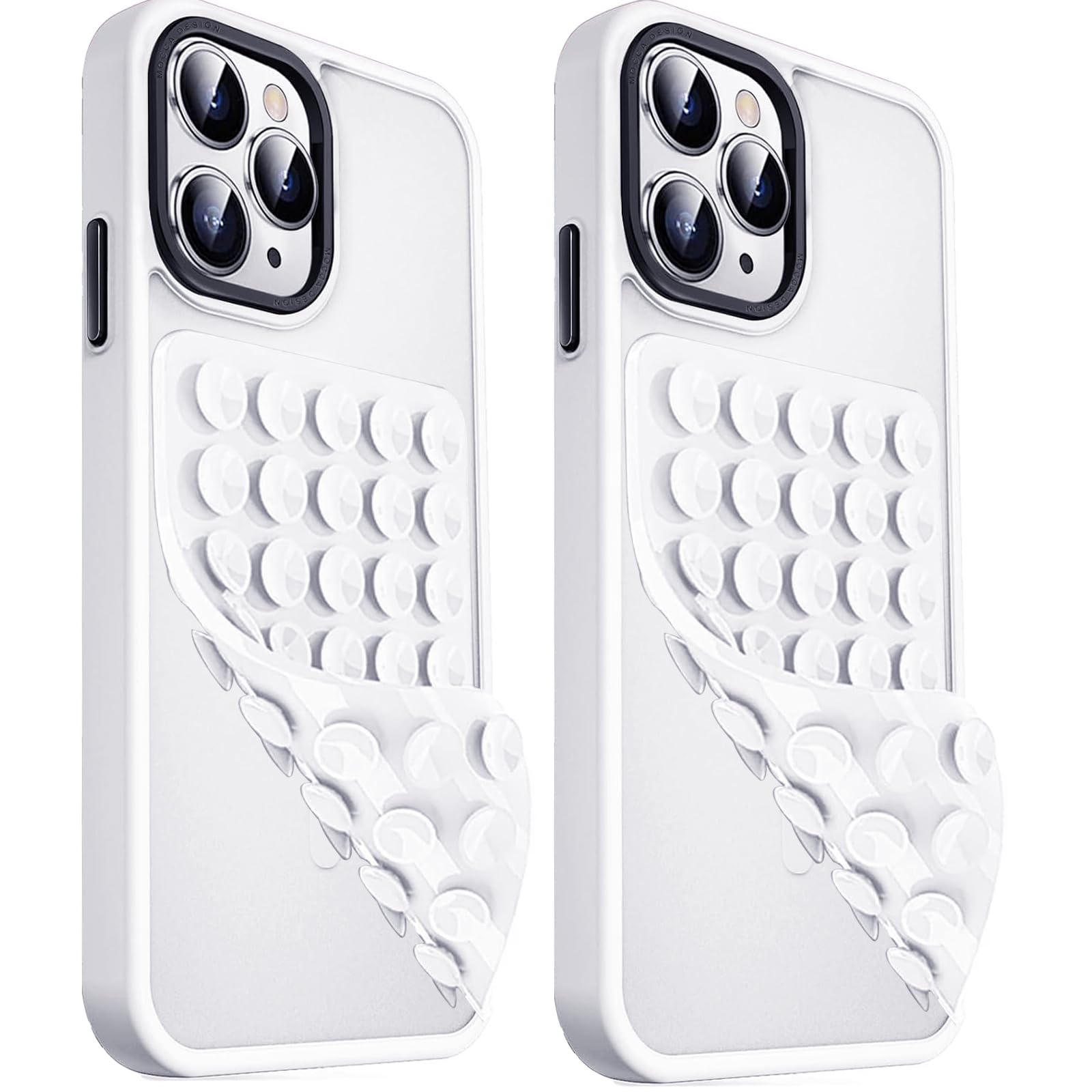 Jingjinyy 2 Pack Double Sided Silicone Suction Cup Phone Case Mount, Hands-Free Strong Grip Silicon Phone Holder For Selfies And