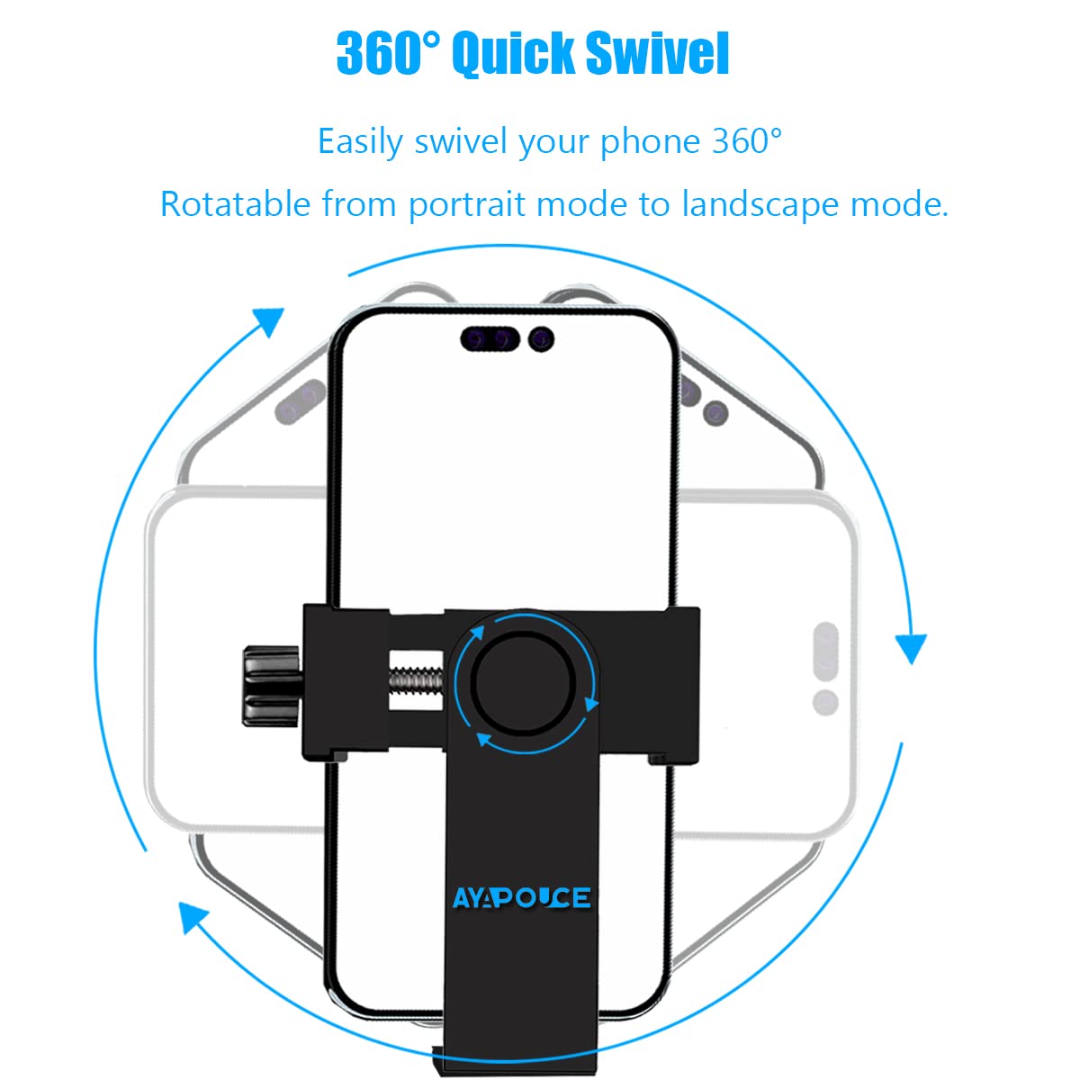 Cell Phone Tripod Mount Holder, Smartphone Tripod Cell Phone Holder Mount Adapter Clip, Digtal Camera Bracket Selfie Lens Monopo