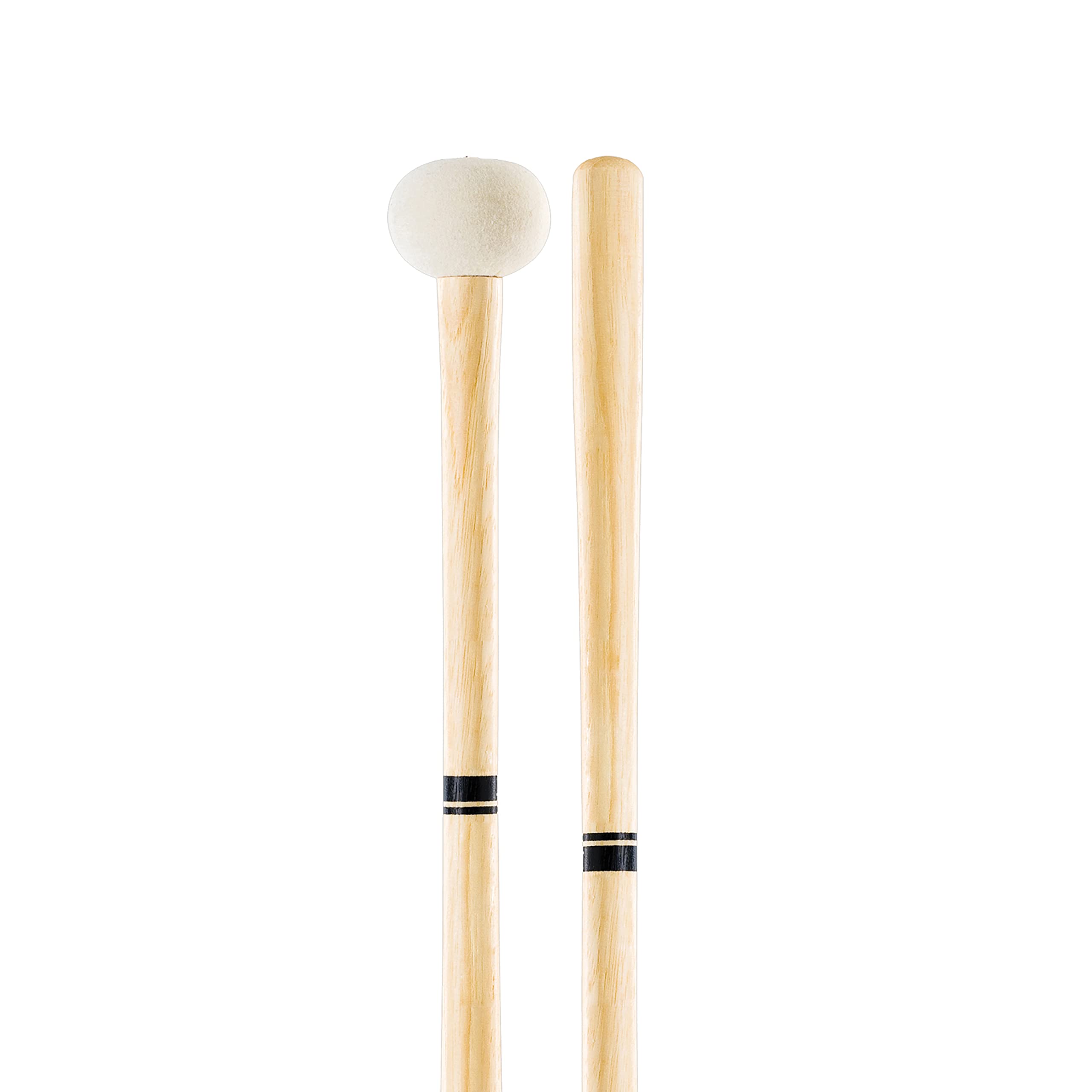 Promark Bass Drum Mallets - Psmb3 Performer Series Special Extra Dense Felt Head - Ideal For 24-26 Inch Bass Drums - American Hi