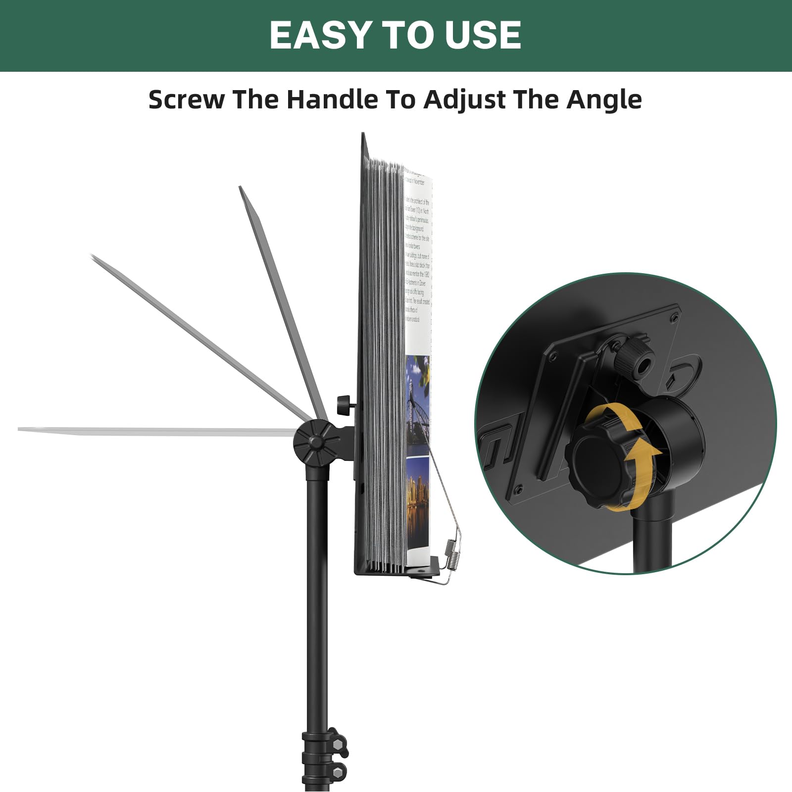 Gleam Sheet Music Stand   Full Metal With Carrying Bag, Phone Holder, Sheet Music Folder And Clip, 5 In 1 Desktop Book Stand