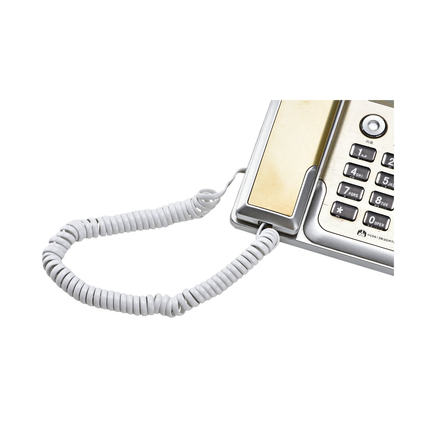 Pasow Telephone Handset Coil Cord Phone Reciever Rj9 Coiled Cable,Coiled Length 0.8 To 6 Feet Uncoiled(White)