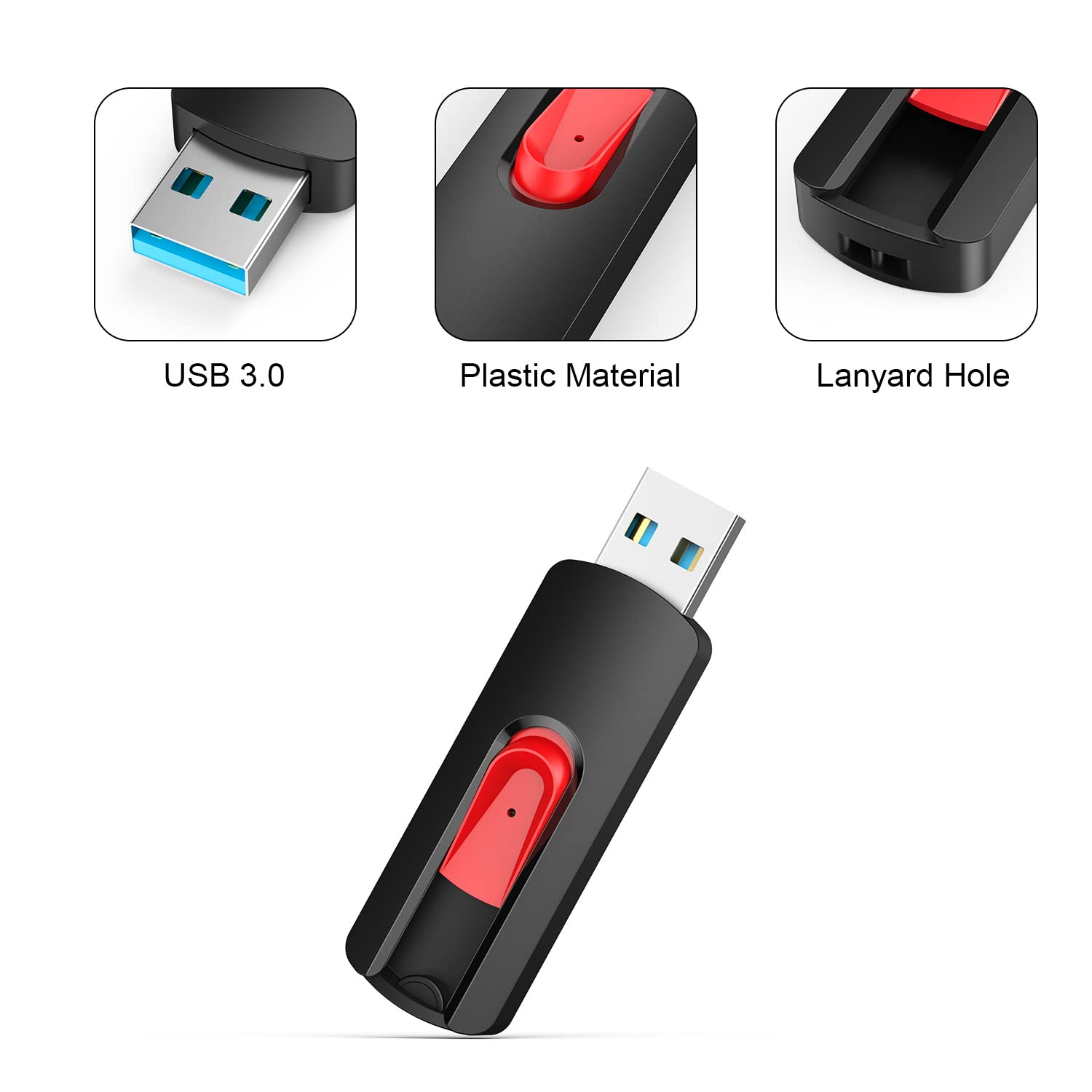 Raoyi 5 Pack 64Gb Usb 3.0 Flash Drive, High Speed Memory Stick Thumb Drives Jump Drive Pen Drive For Pc Laptop Desktop  64G Multipack