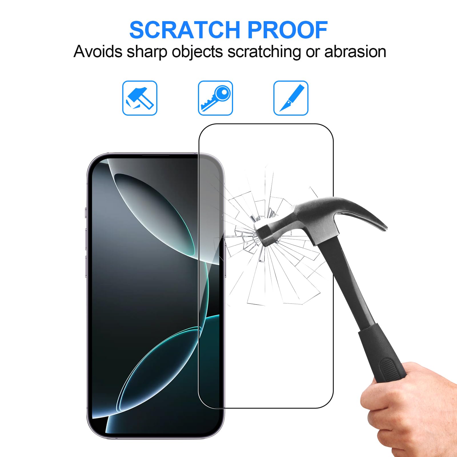 Avoar [3+3 Pack Glass Screen Protector For Iphone 16 Pro With Camera Lens Protector, 6.3 Inch Hd Clear Tempered Glass Film For I
