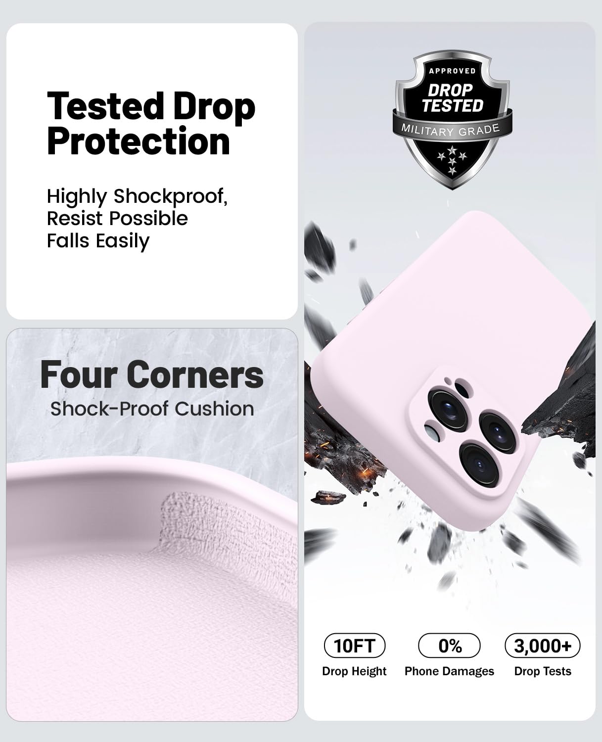 Otofly For Iphone 16 Pro Case, Compatible With Magsafe, Shockproof Magnetic Silicone Case For Iphone 16 Pro,[Military Grade Prot