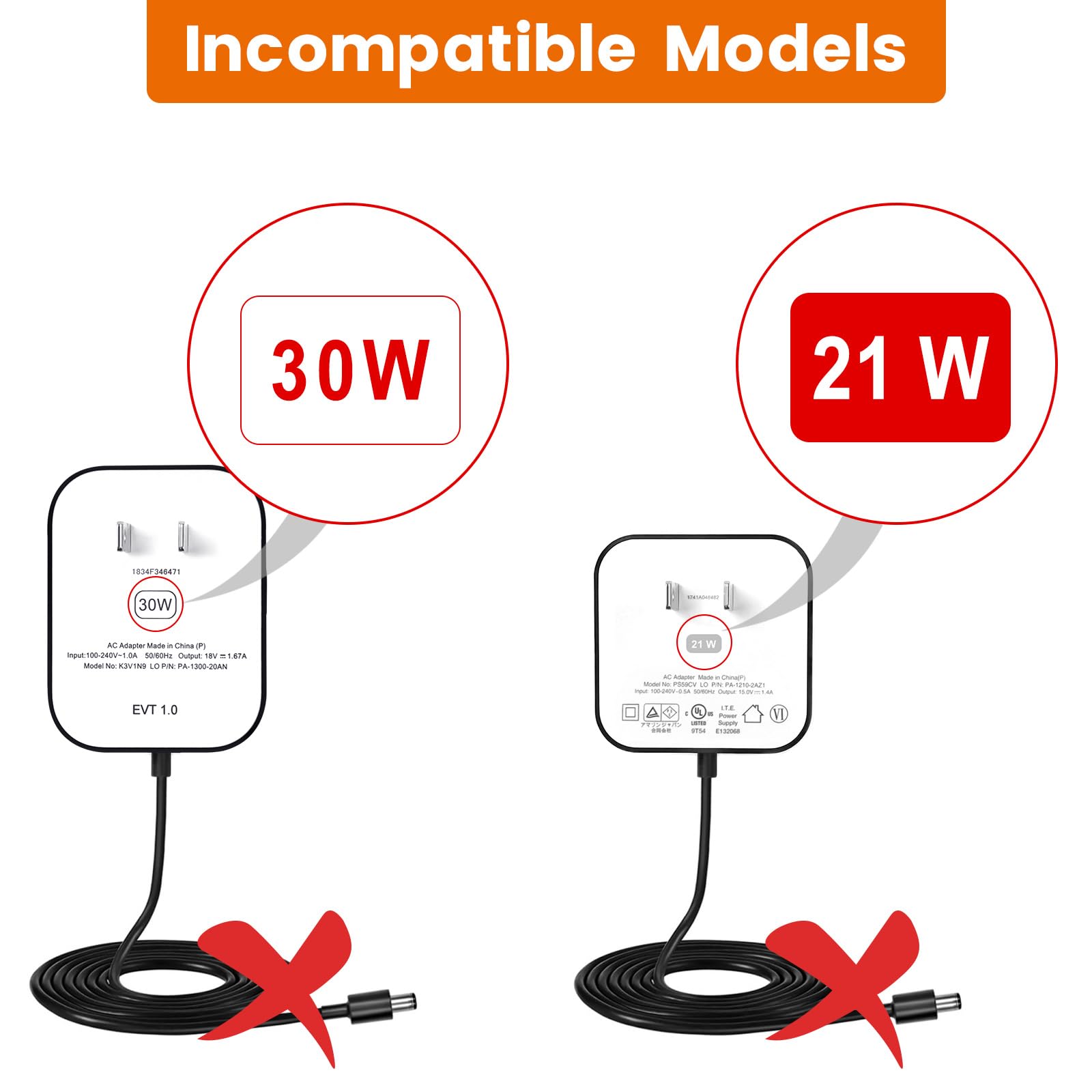 15W Power Adapter Replacement For Echo Pop, Dot 5Th Gen, Dot 4Th Gen, Dot 3Rd Gen, Kids Edition, Tv Cube Smart Speakers   Black