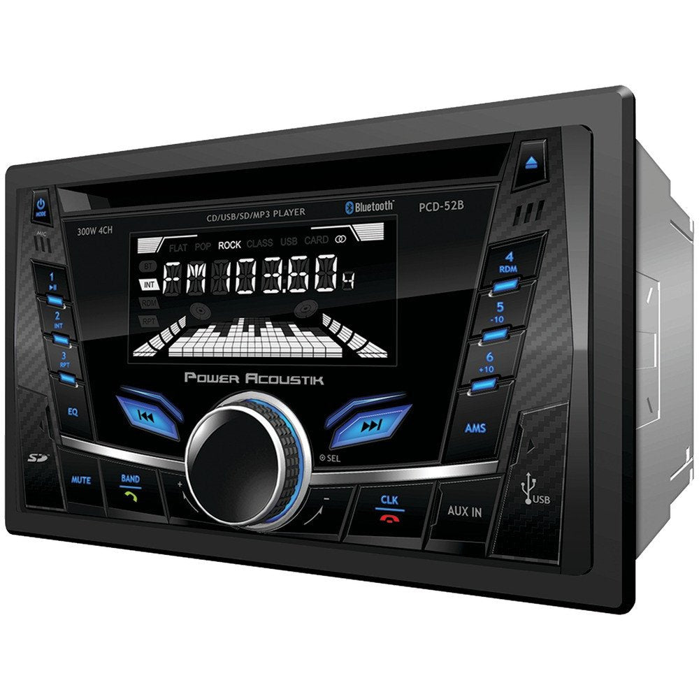 Power Acoustik Double Din Am/Fm/Cd/Usb/Bt