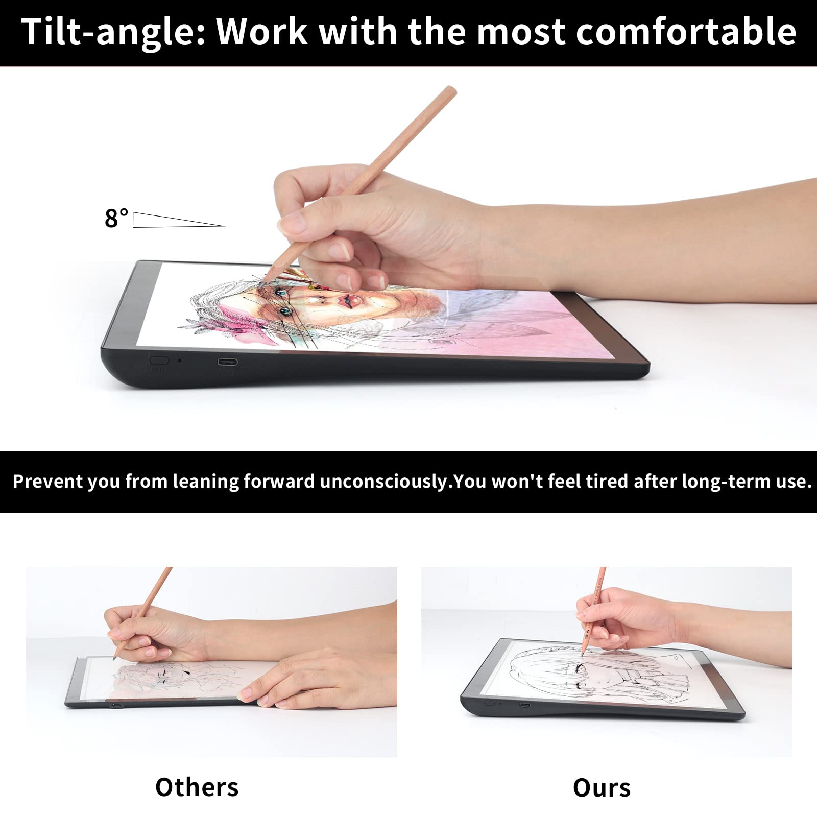 A4 Wireless Battery Powered Light Pad With Case, Toheto Tracing Light Box Dimmable Brightness Rechargeable Led Light Board Porta