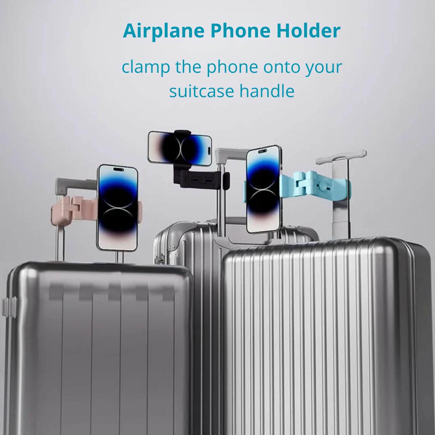 Kolodosa Pink Black Airplane Phone Holder Travel Essentials Accessories Cruise Car Mount Cell Stand Air Plane Table Seat Desk Fl