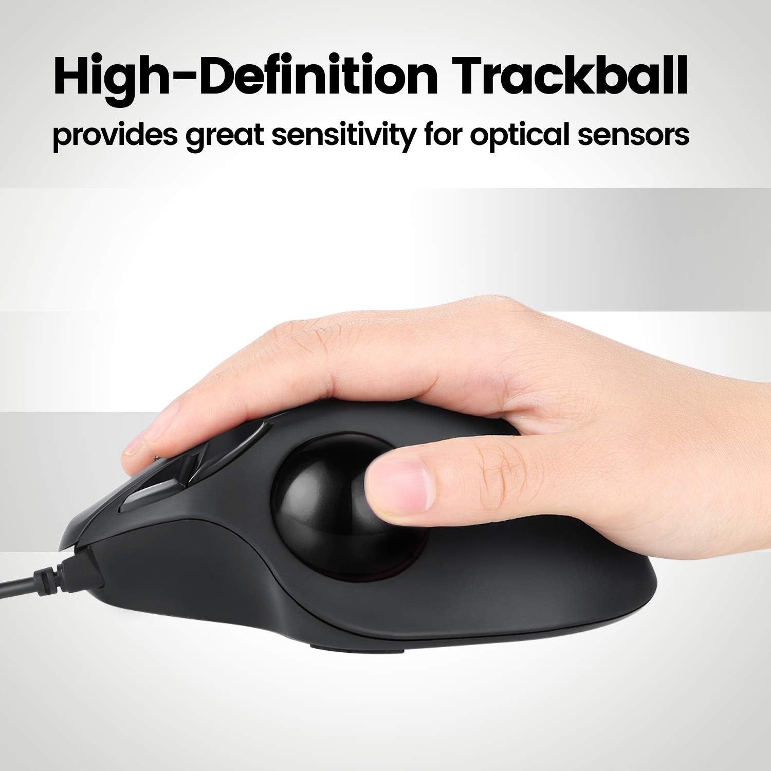 Perixx Peripro 303Gbk Small Trackball, 34Mm Replacement Ball For Perimice 517/520/717/720 And M570, Glossy Black