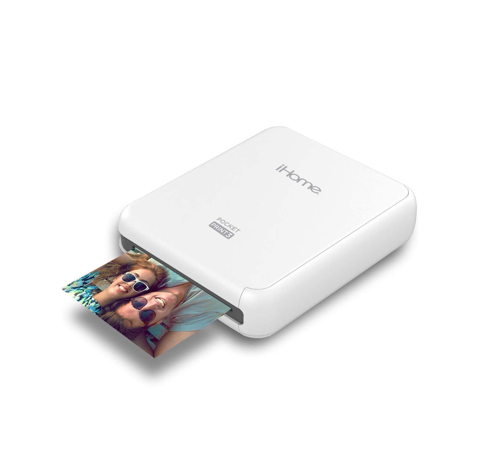 Ihomea Pocketprint3A Mobile Photo Printer Square 3X3 Inch Printouts (White)
