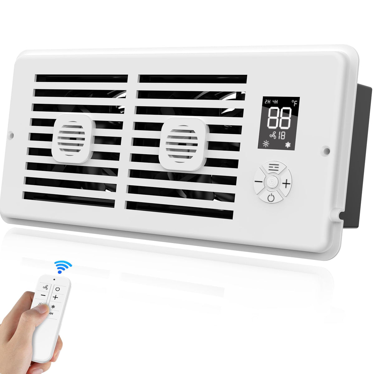 Register Booster Fan For 4 '' X 10 '' Room Register Holes With Aromatherapy Function, Quiet 10-Speed, Smart Heating Cooling Ac V
