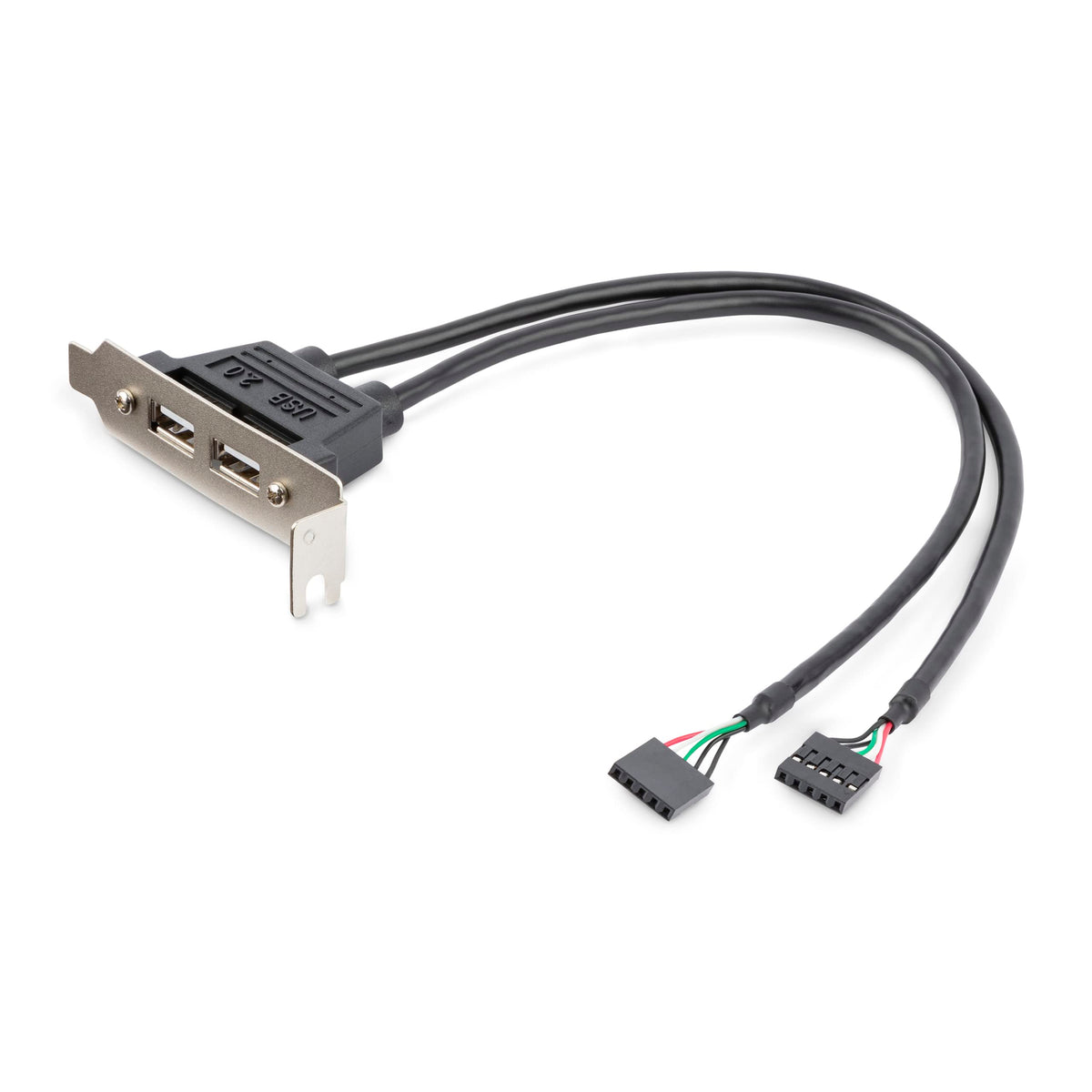 Startech.Com 2 Port Usb A Female Low Profile Slot Plate Adapter   2 Port Usb Bracket   Usb 2.0 A Female (Usbplatelp)