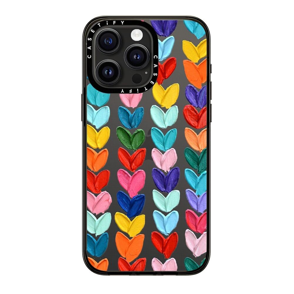 Casetify Compact Iphone 15 Pro Max Case [2X Military Grade Drop Tested / 4Ft Drop Protection]   Cute Prints   Clear Polka Daub H