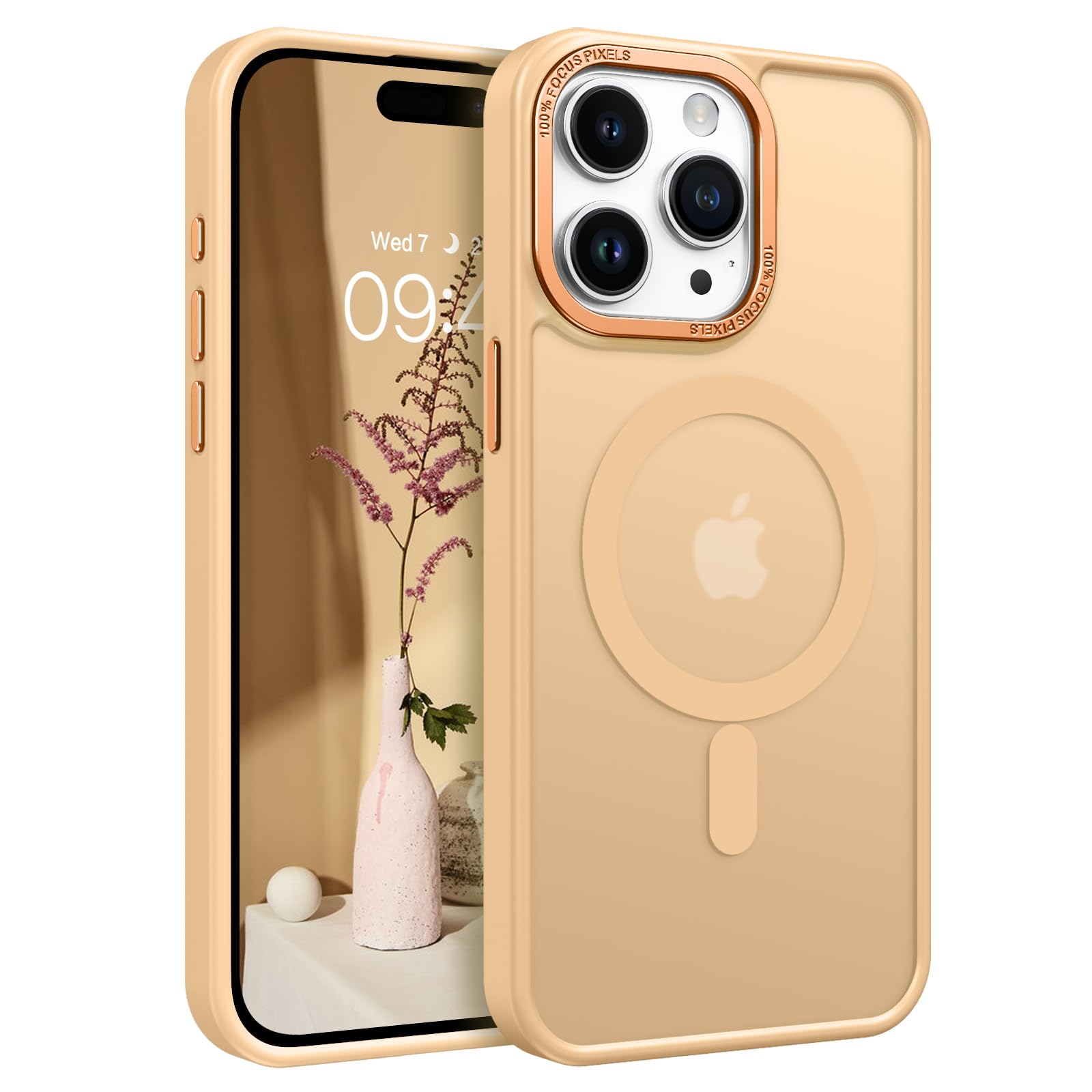 Bentoben For Iphone 15 Pro Max Case,Iphone 15 Pro Max Magnetic Phone Case [Compatible With Magsafe] Translucent Matte Shockproof