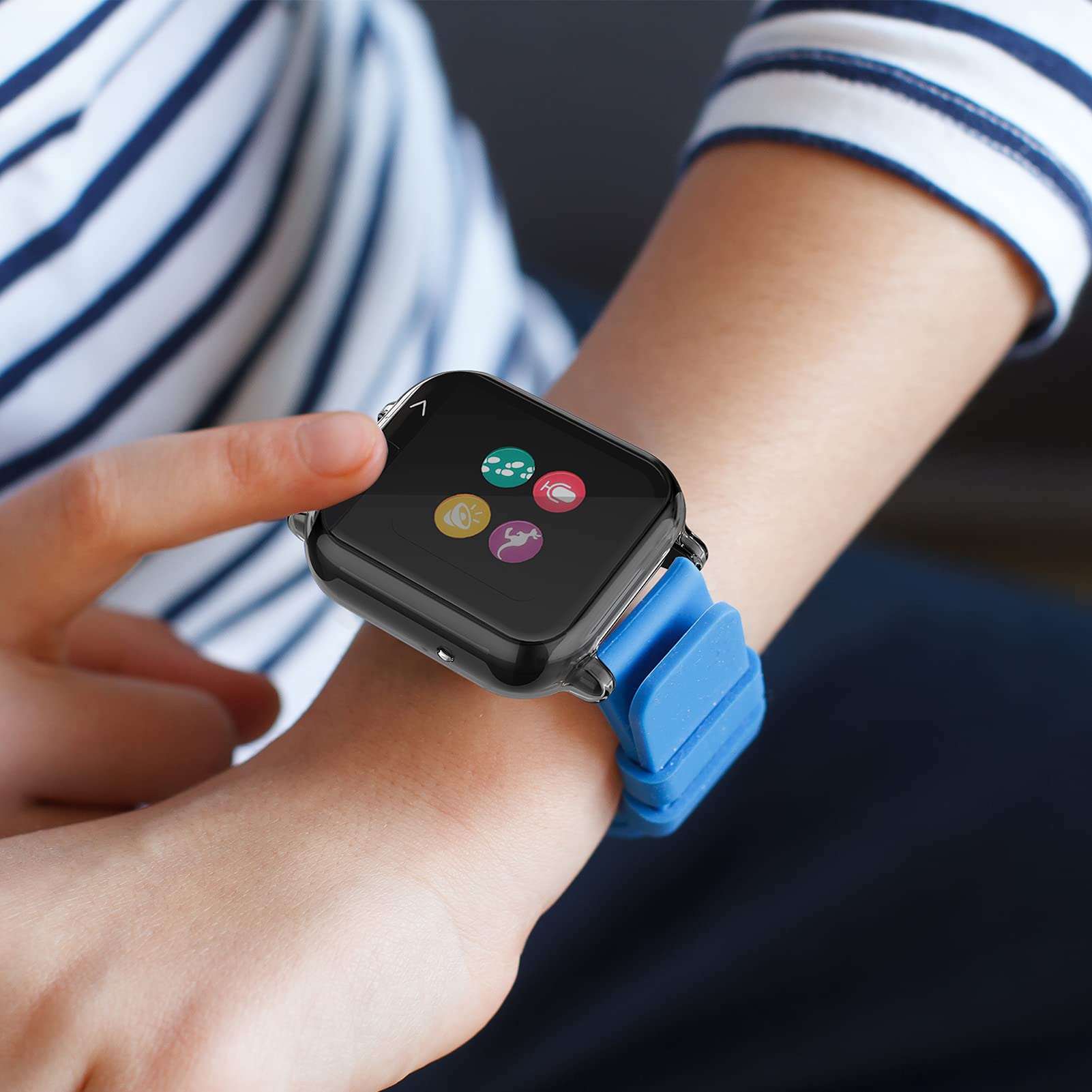 4 Pack Case Compatible For Gizmo Watch Screen Protector For Kids, Geordgy Overall Protective Case Ultra Thin Cover Bumper Shell