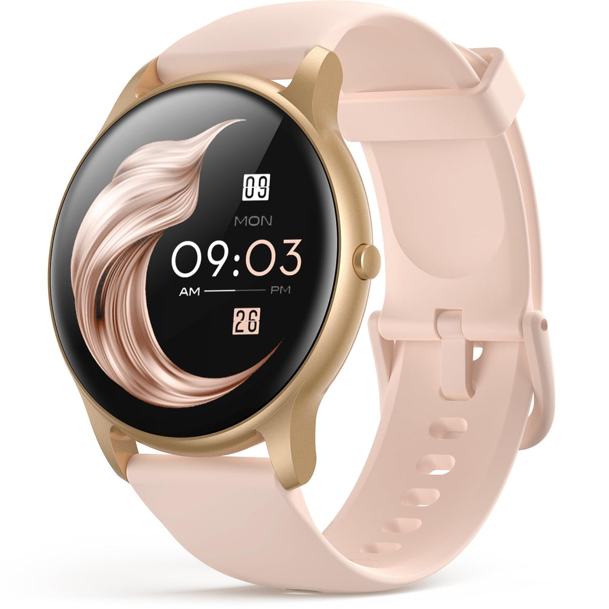 Agptek Smart Watch For Women, 5Atm Waterproof Smartwatch For Android And Ios Phones, Fitness Tracker Watch With 100+ Sports Mode