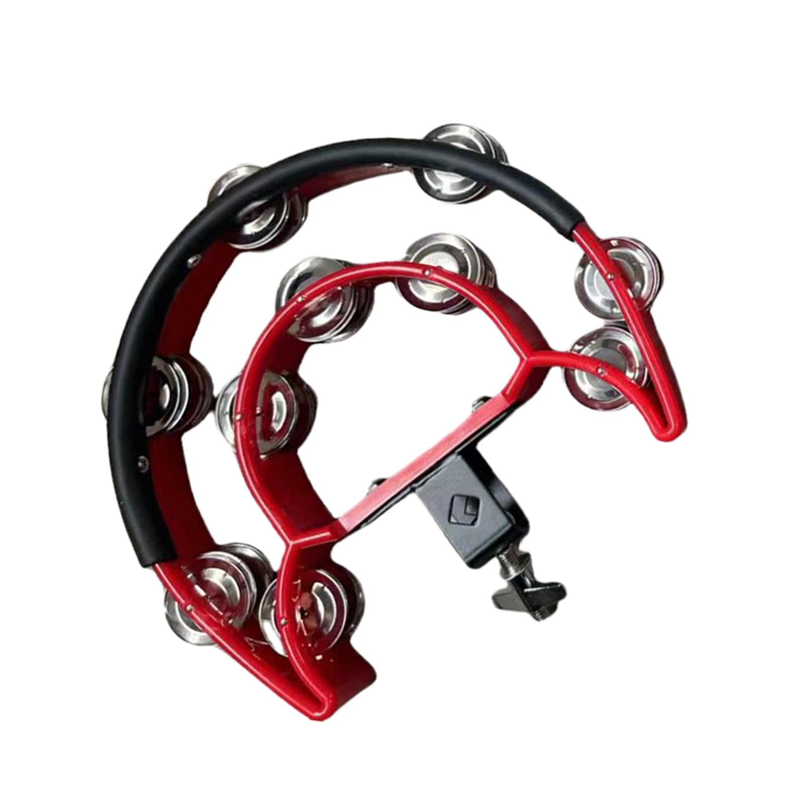 Enakshi (LABEL) Creations Double Row Tambourine Mountable Cymbal Hi Hat Tambourine for KTV Kids Adults redMusical Instruments & 