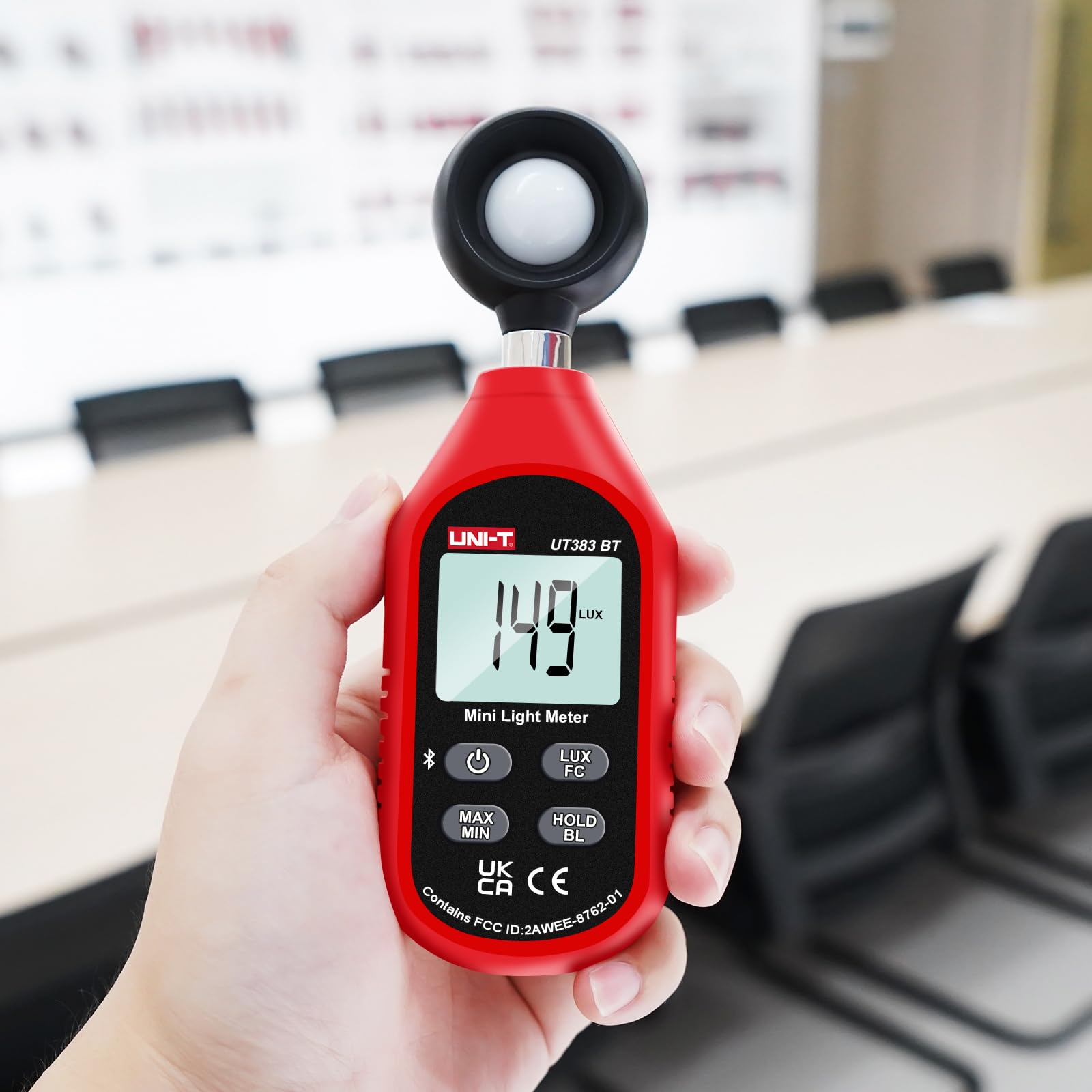 Uni T Light Meter Ut383Bt Lux Meter Lumens Digital Illuminance Meter 0~199900 Lux (0~18500 Fc) Foot Candles Luxmeter For Film Ph