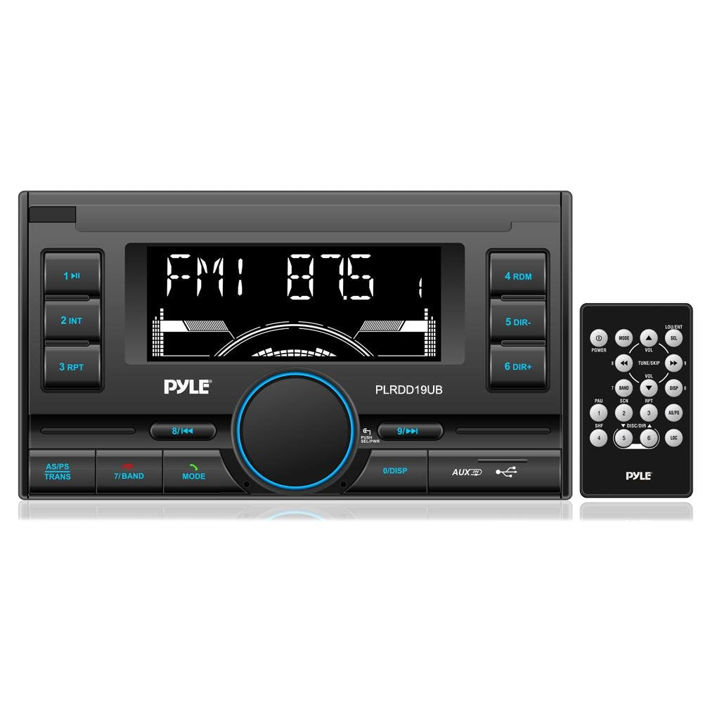 Pyle Plrdd19Ub Bluetooth Digital Receiver With Usb/Sd Card Readers, Am/Fm Radio, Aux Input, Remote Control, Double Din