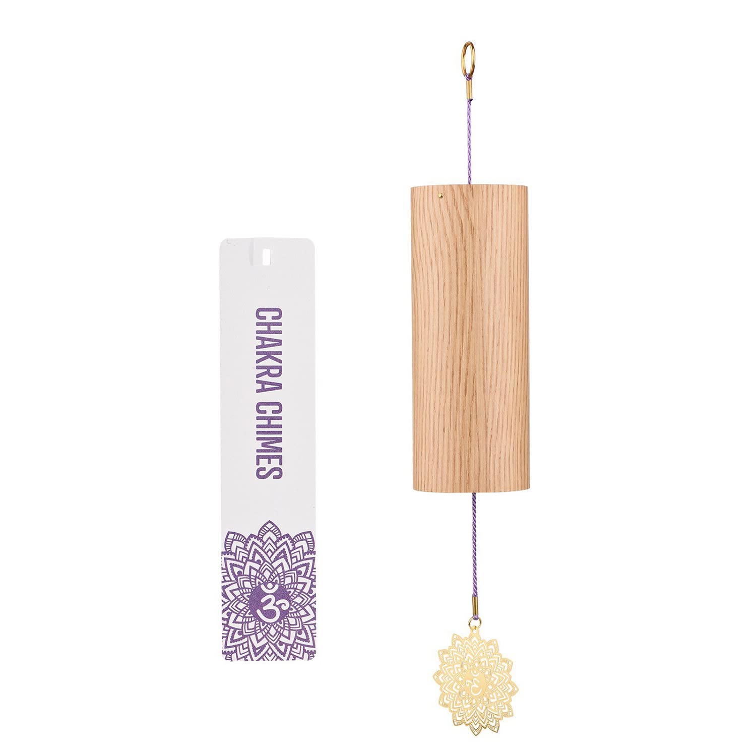 Mowind Chakra Chimes Natural Bamboo Wind Chimes Meditation Chord Windchime Wind Bell For Home Decoration Zen Mindfulness Crown C