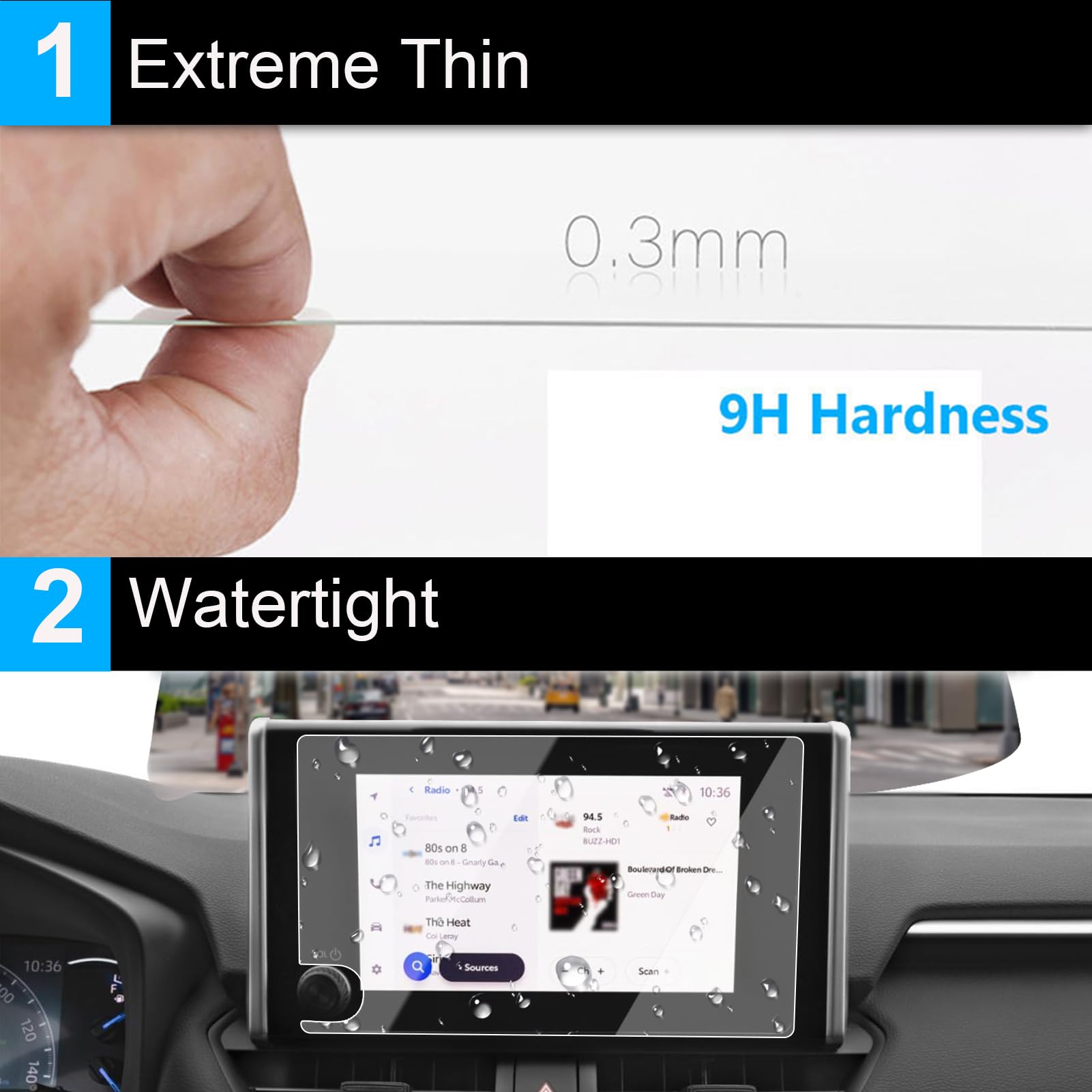 Ttcr Ii Compatible With 2023 2024 2025 Toyota Rav4 Le Xle Screen Protector 8 Inch, For 2023 2025 Corolla Touchscreen Protector, For 2023 2025 Prius Navigation Tempered Glass Screen Protector 8 In