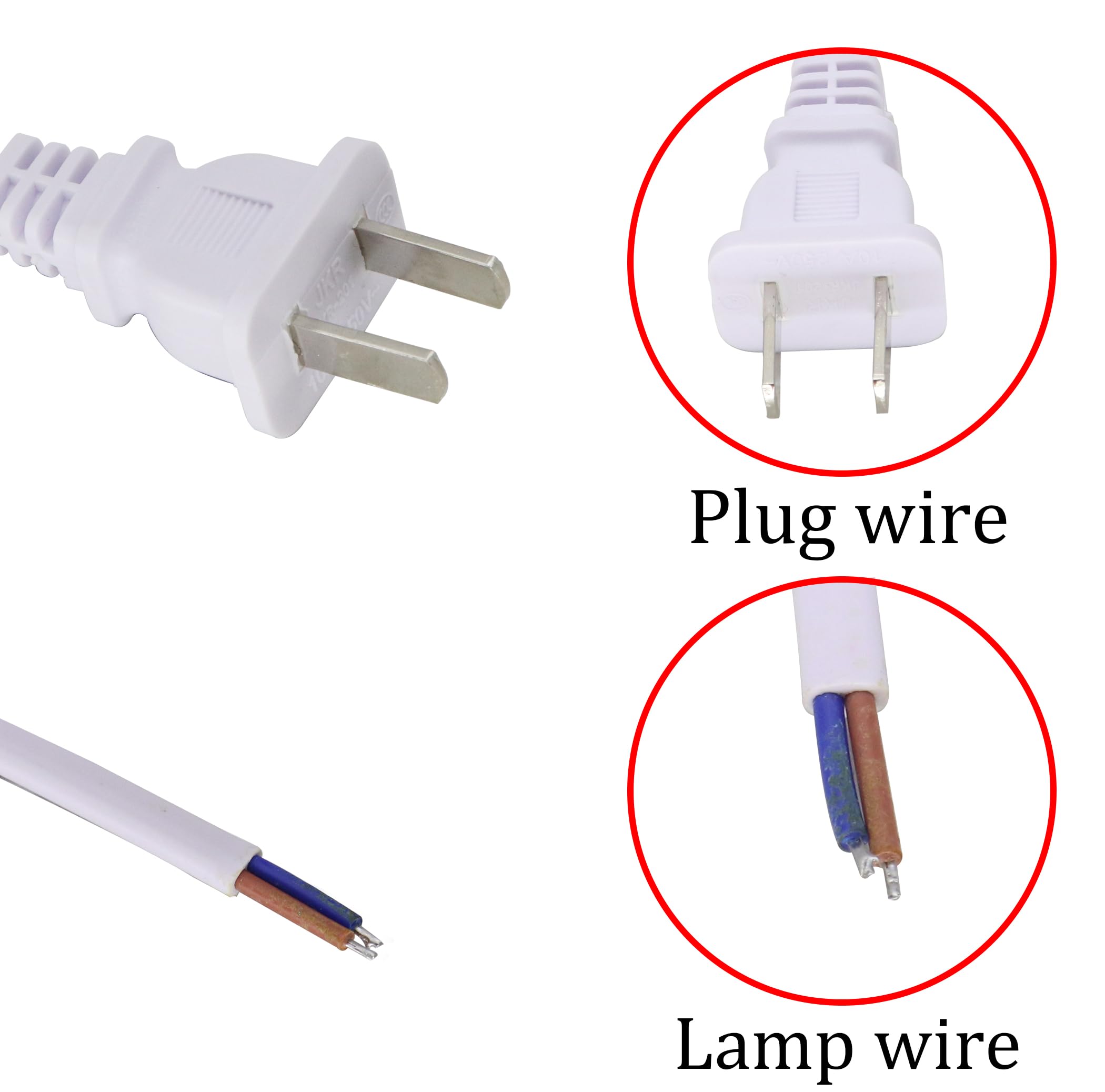 Hcfeng Lamp Cable With Toggle Switch, Lamp Cord With Molded Plug And On/Off Switch Replacement/Extension Cord Stripped Ends Read