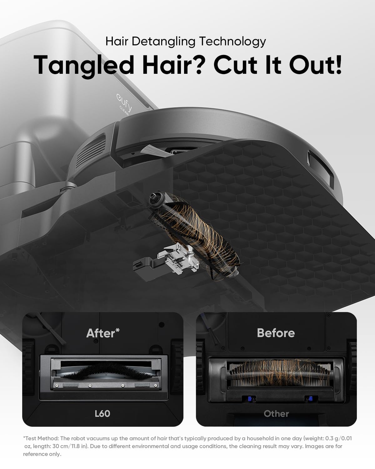 Eufy L60 Robot Vacuum With Self Empty Station, Hair Detangling Technology, Up To 60 Days Hands Free Cleaning, 5,000 Pa Suction,